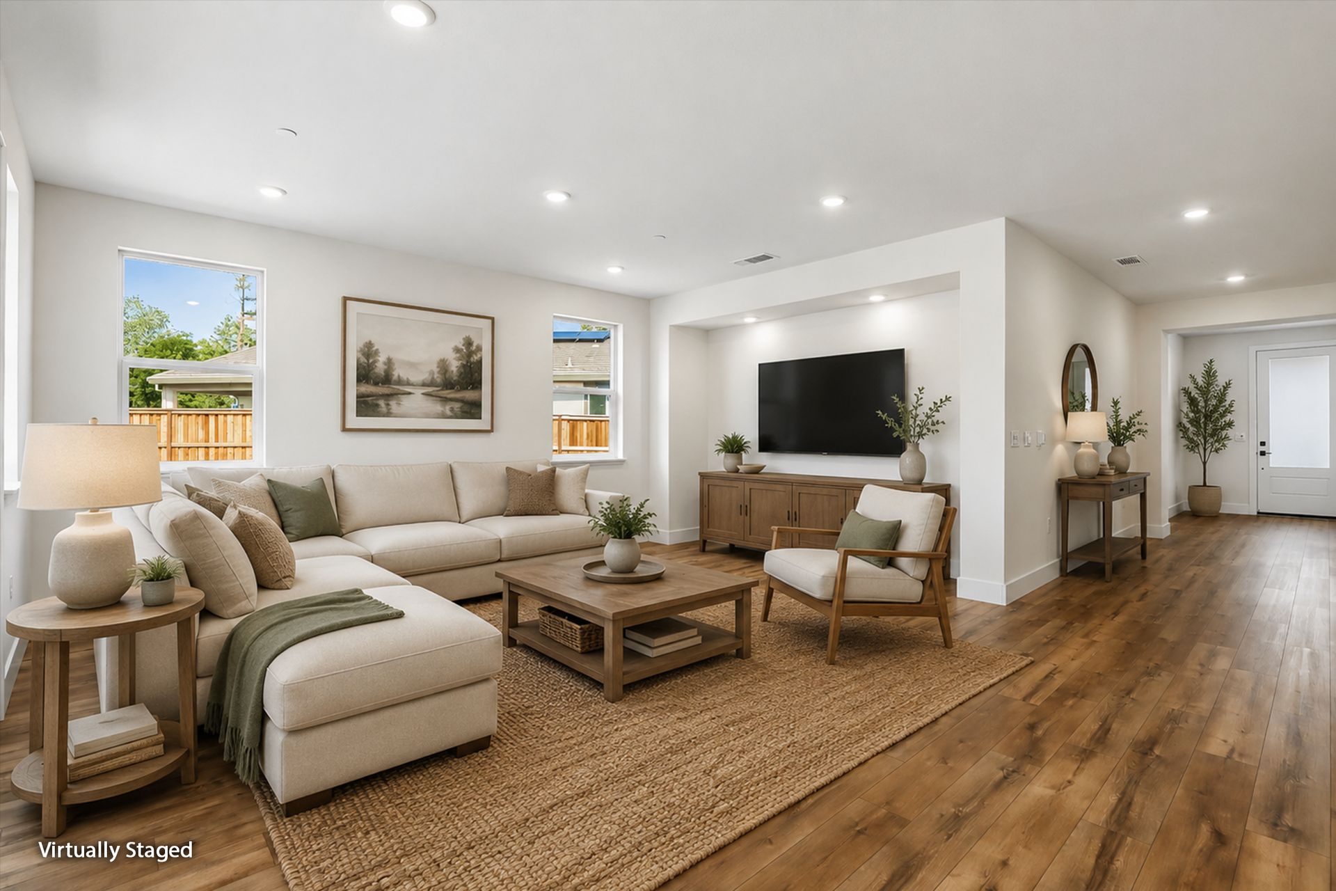 Photo has been digitally altered to show how this space could be used. To see the original, unaltered photo without digital staging, please see next image.