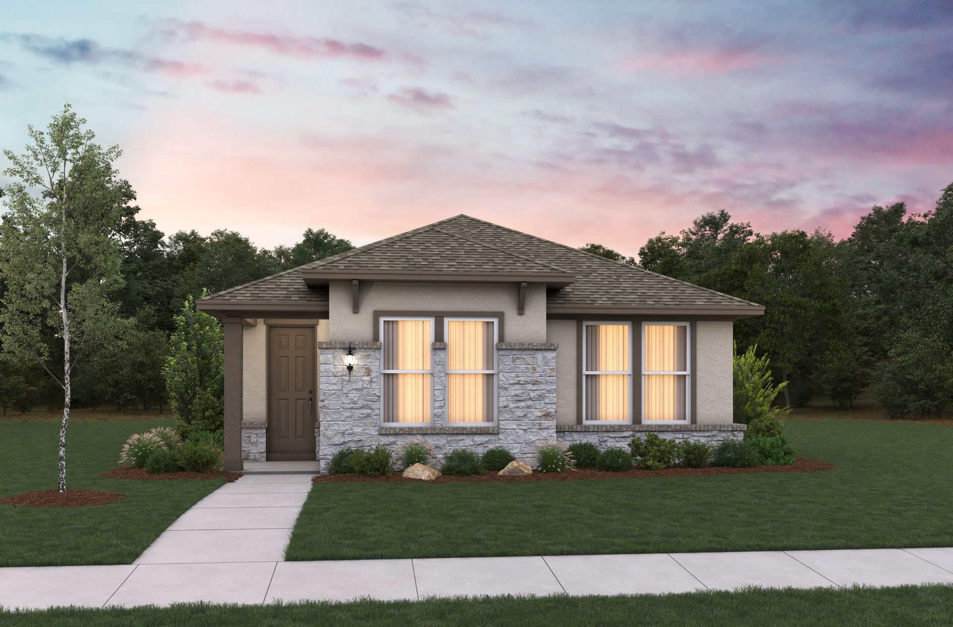 Modern Craftsman L Elevation