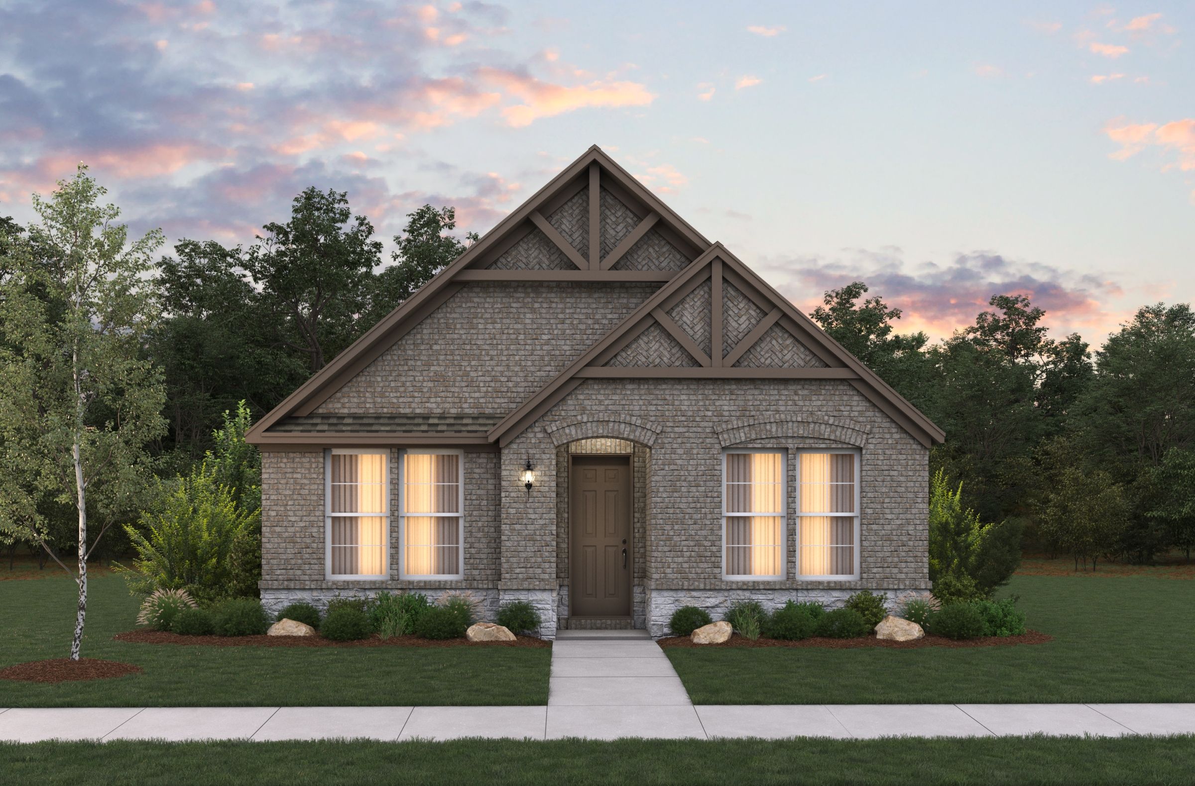 English Revival L Elevation