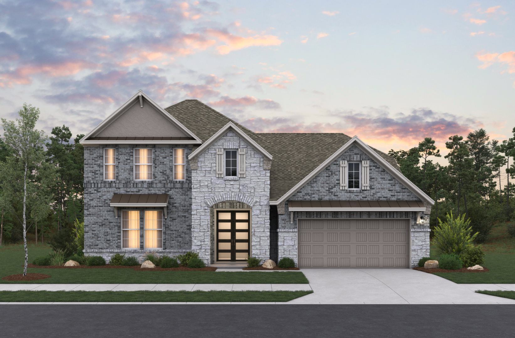 Medina French Country L Elevation