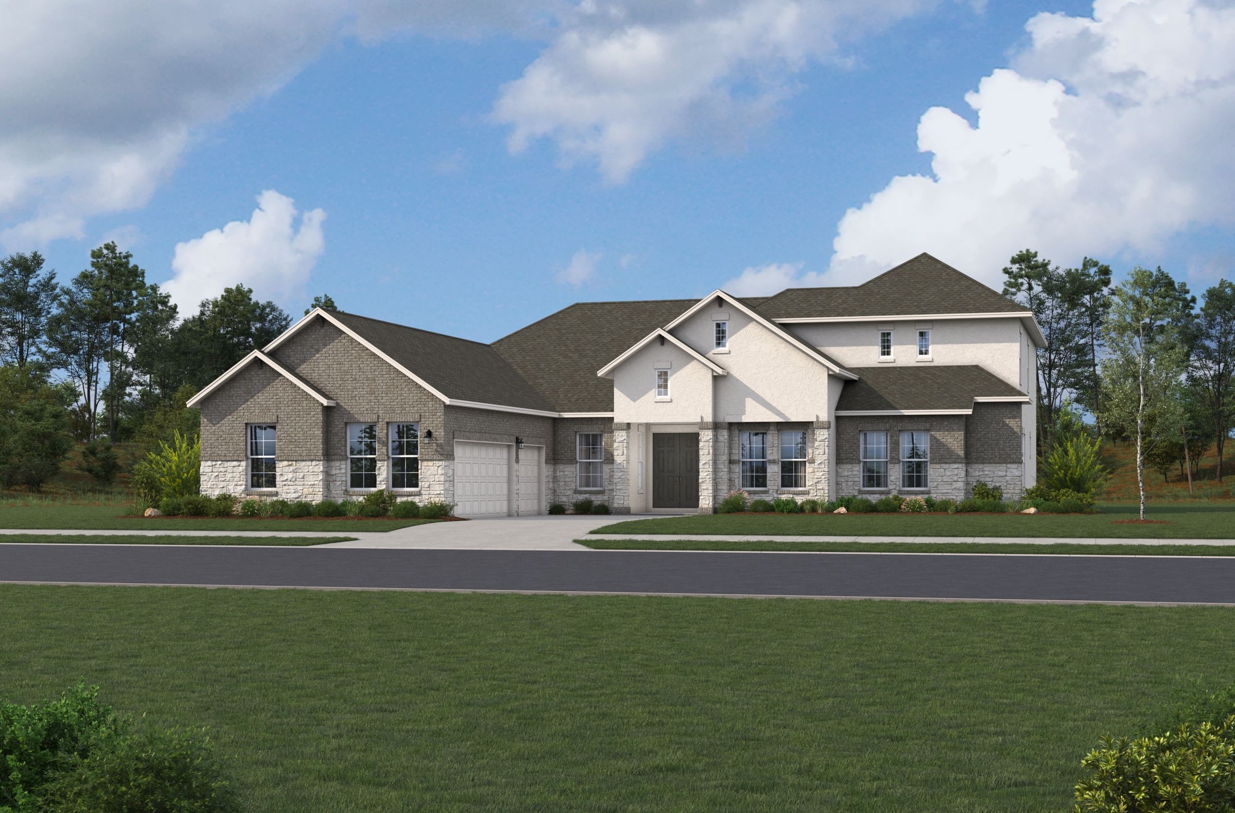 Fredericksburg French Country U Elevation