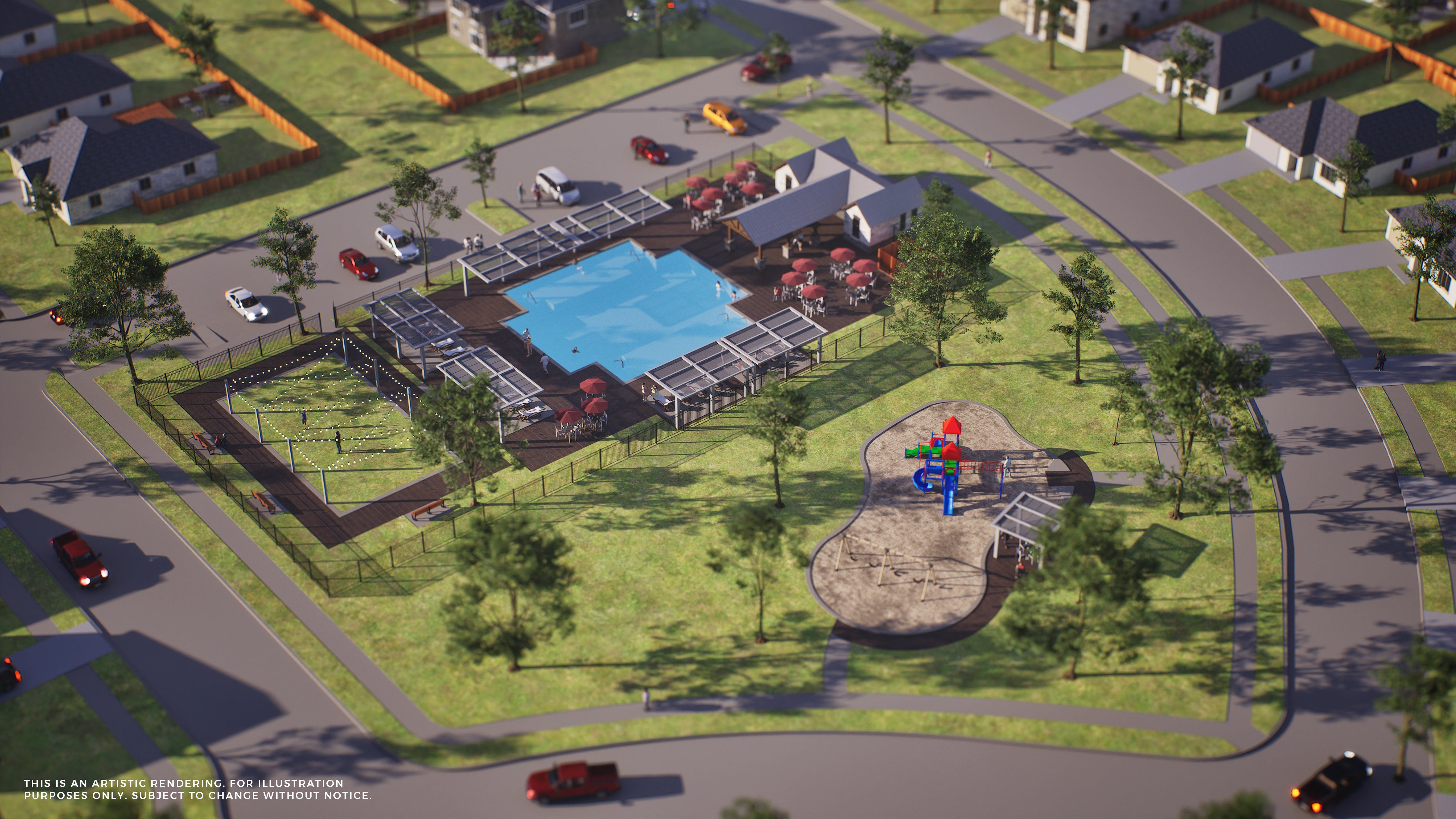 Community Amenity Center Pool and Playground
