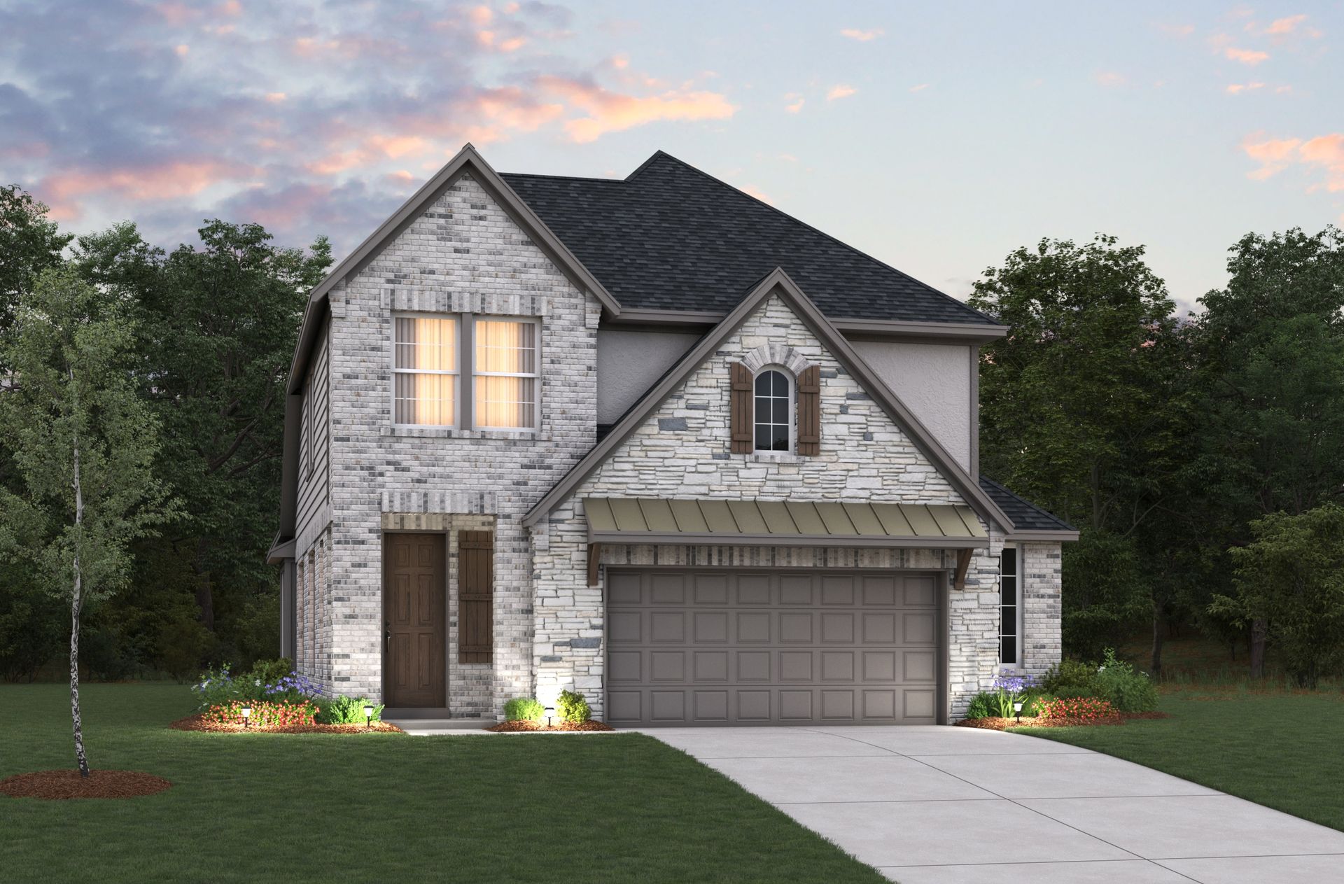 French Country L Elevation