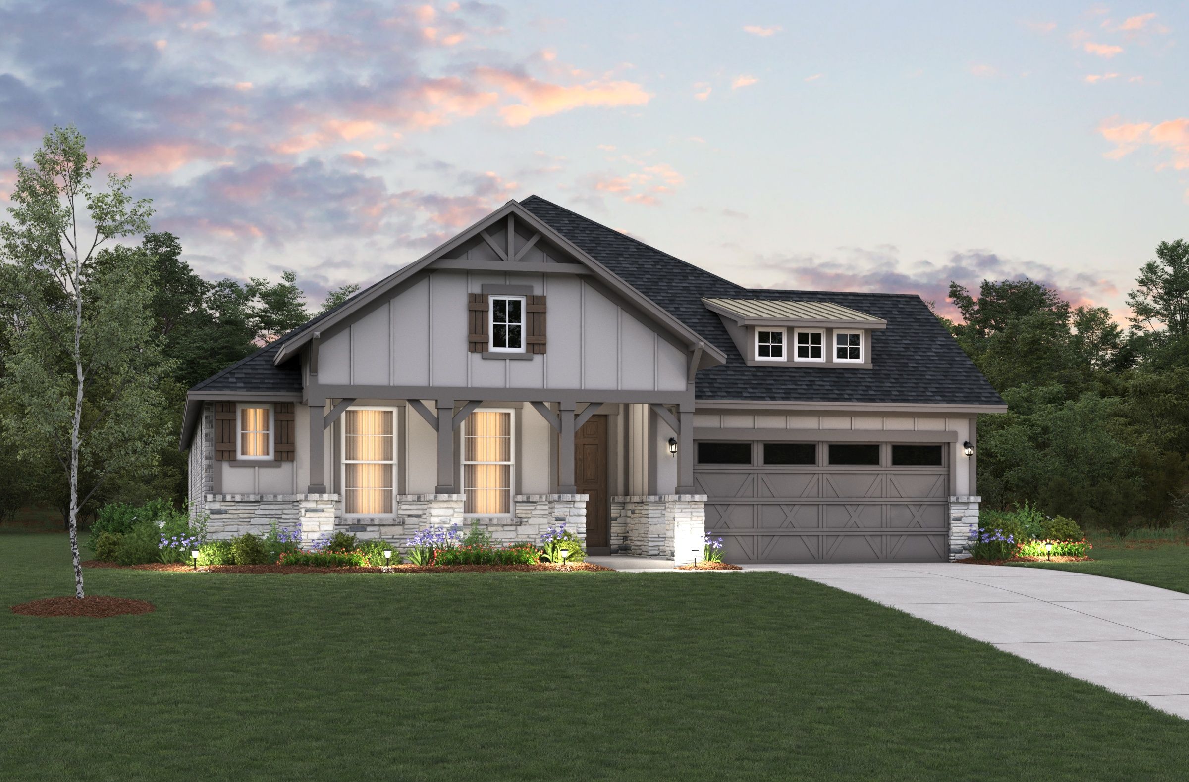 Arts and Crafts L Elevation