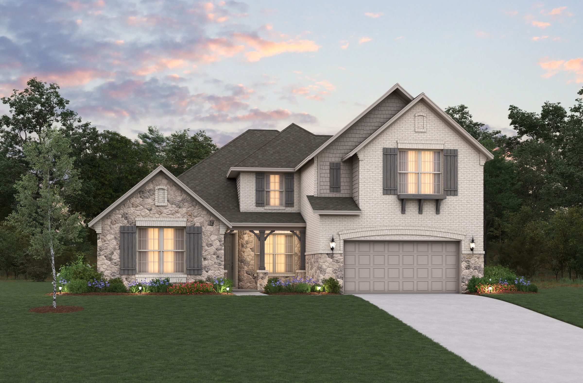 French Country L Elevation