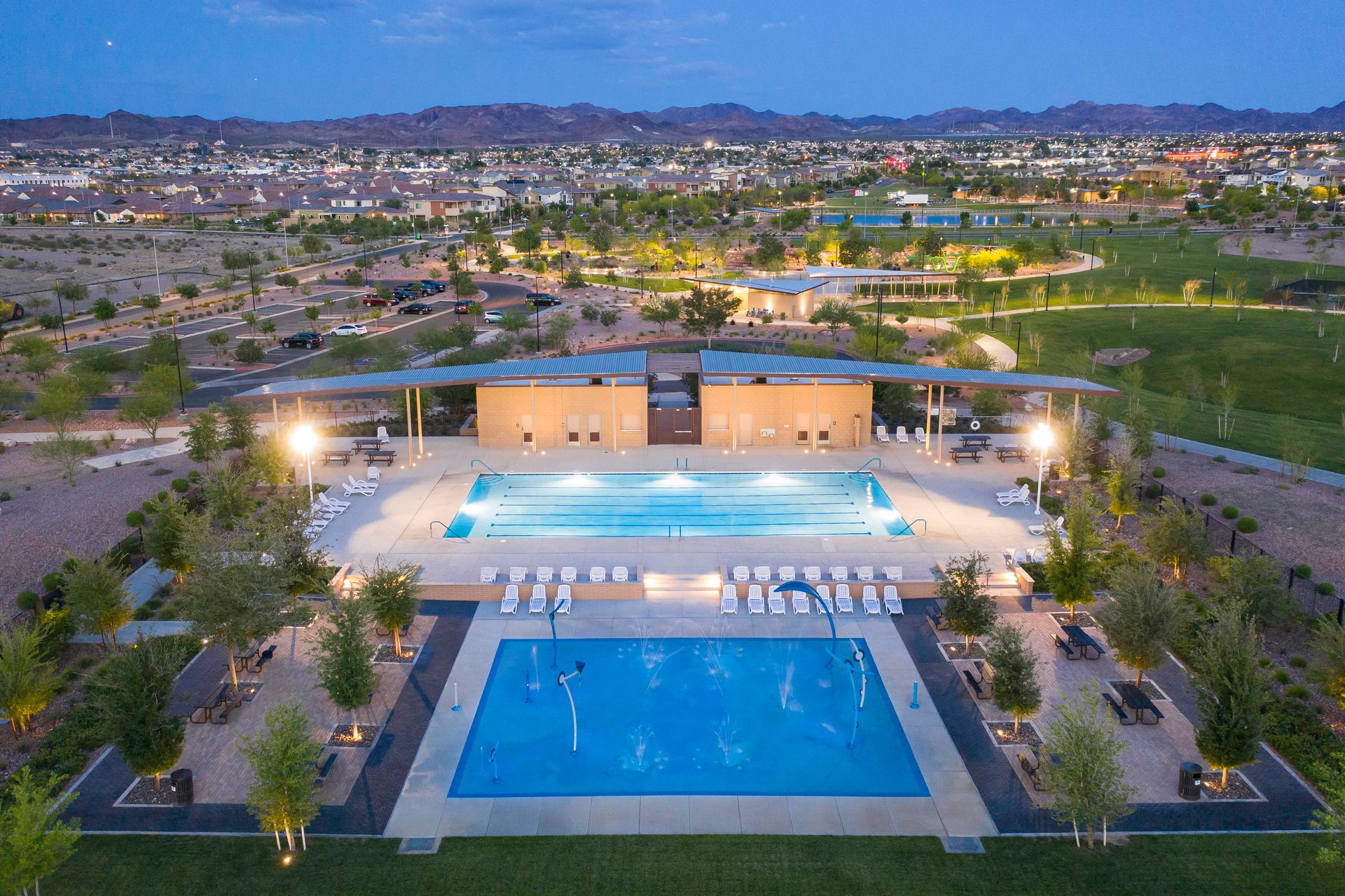 Cadence Community Pool and Strip View