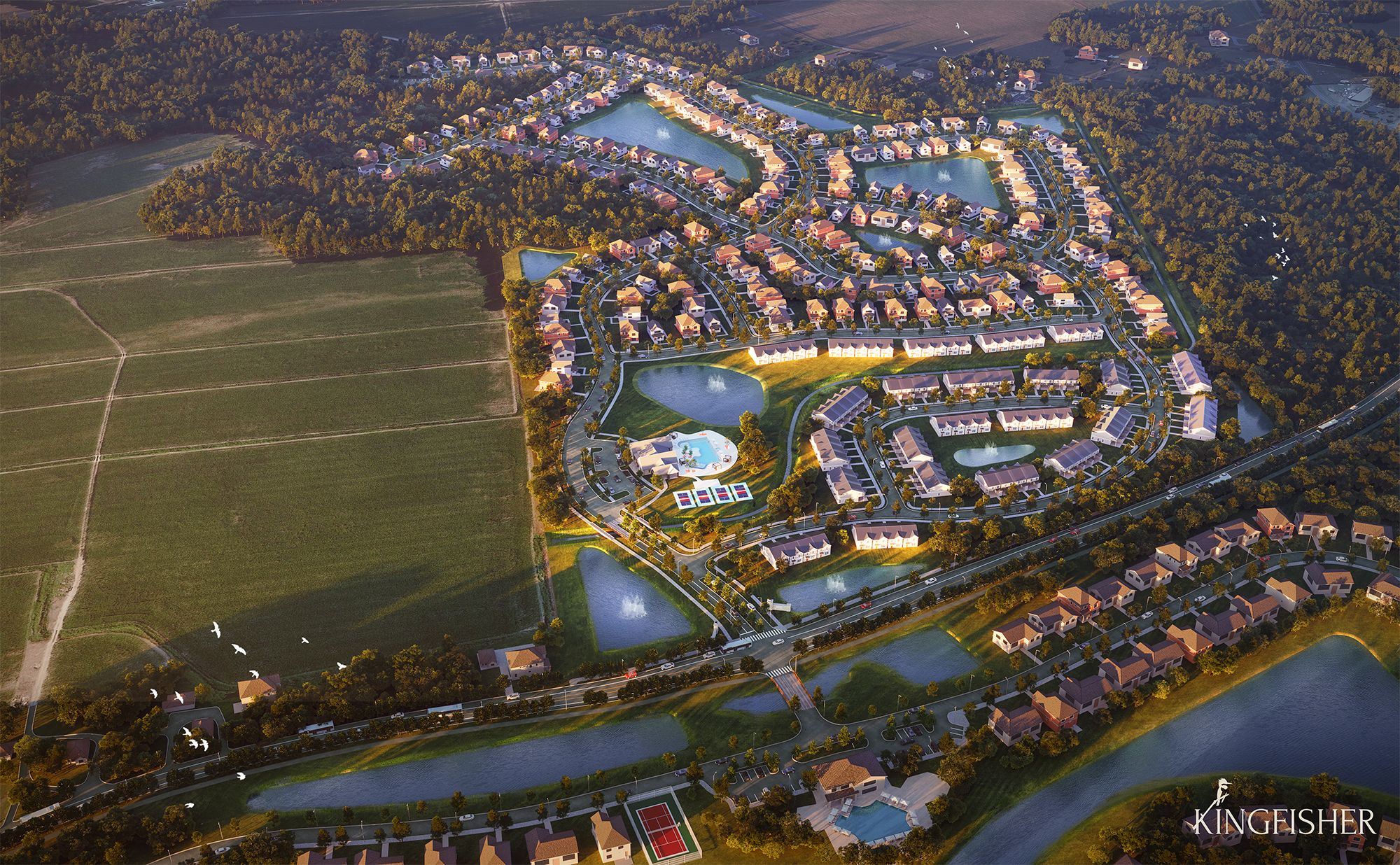 Aerial View of Community