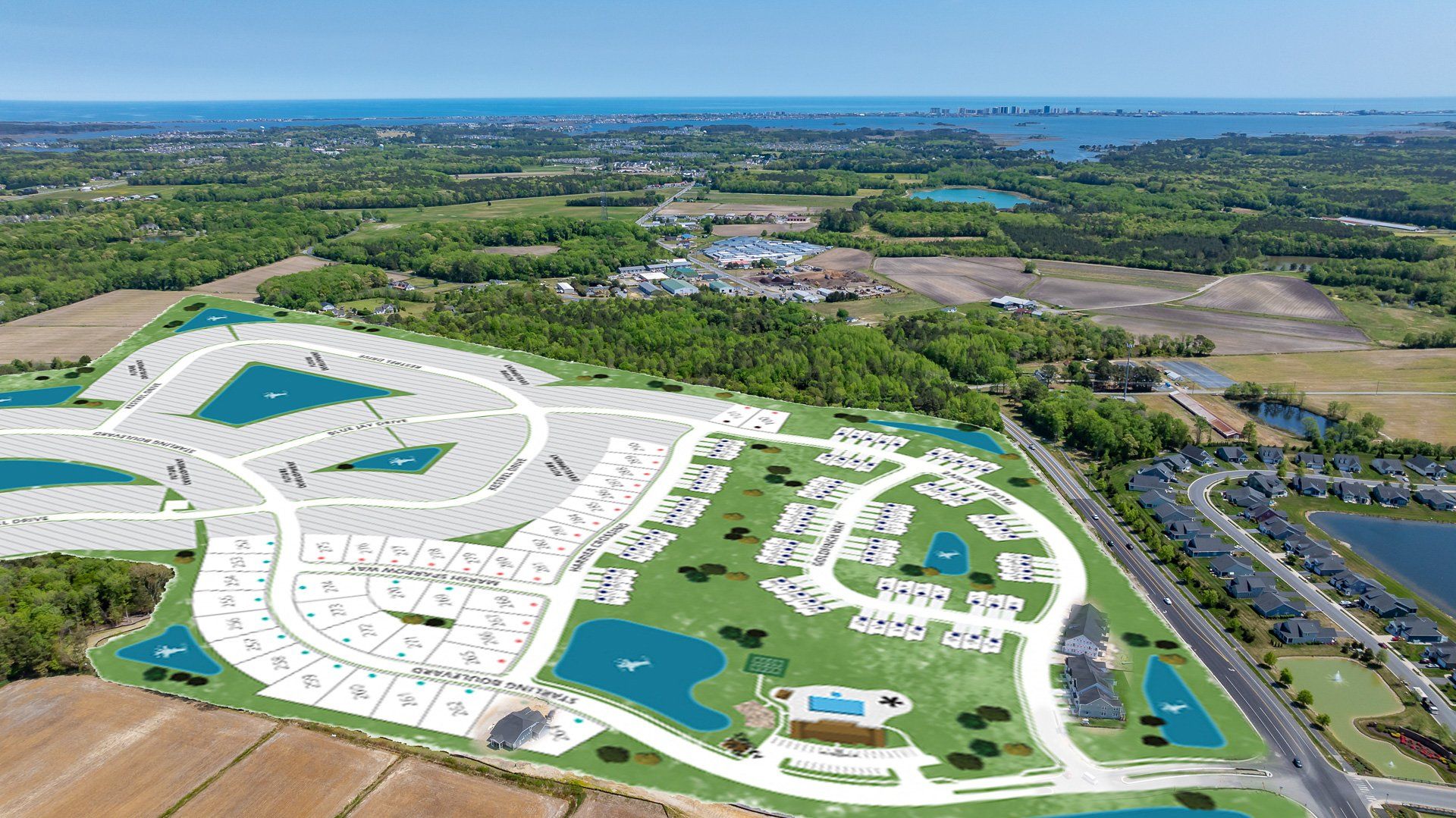 Aerial View with the Sitemap