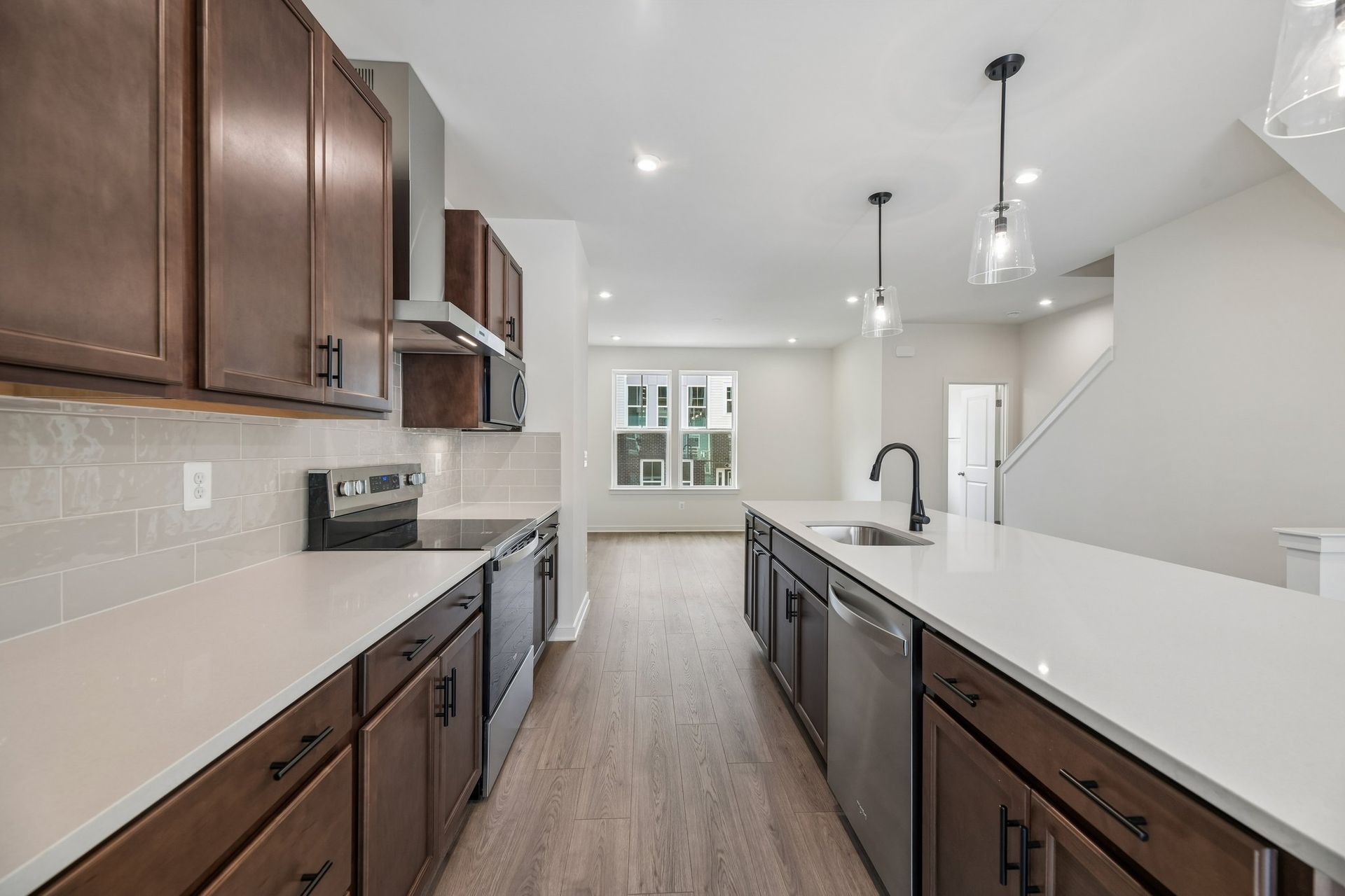 Potomac Kitchen with Brown Cabinets