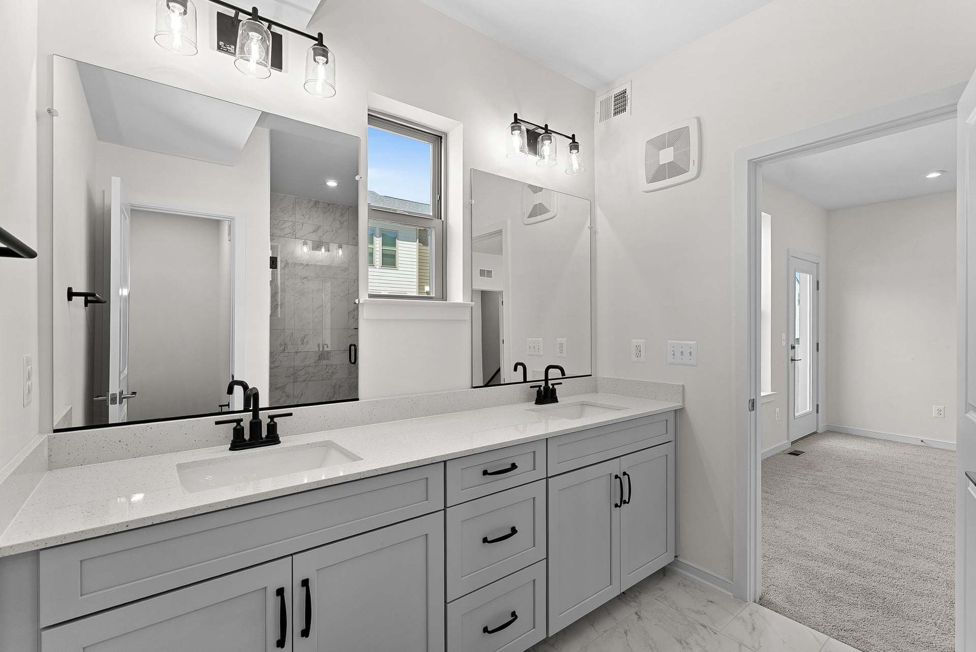 Monroe Primary Bathroom with Dual Vanities