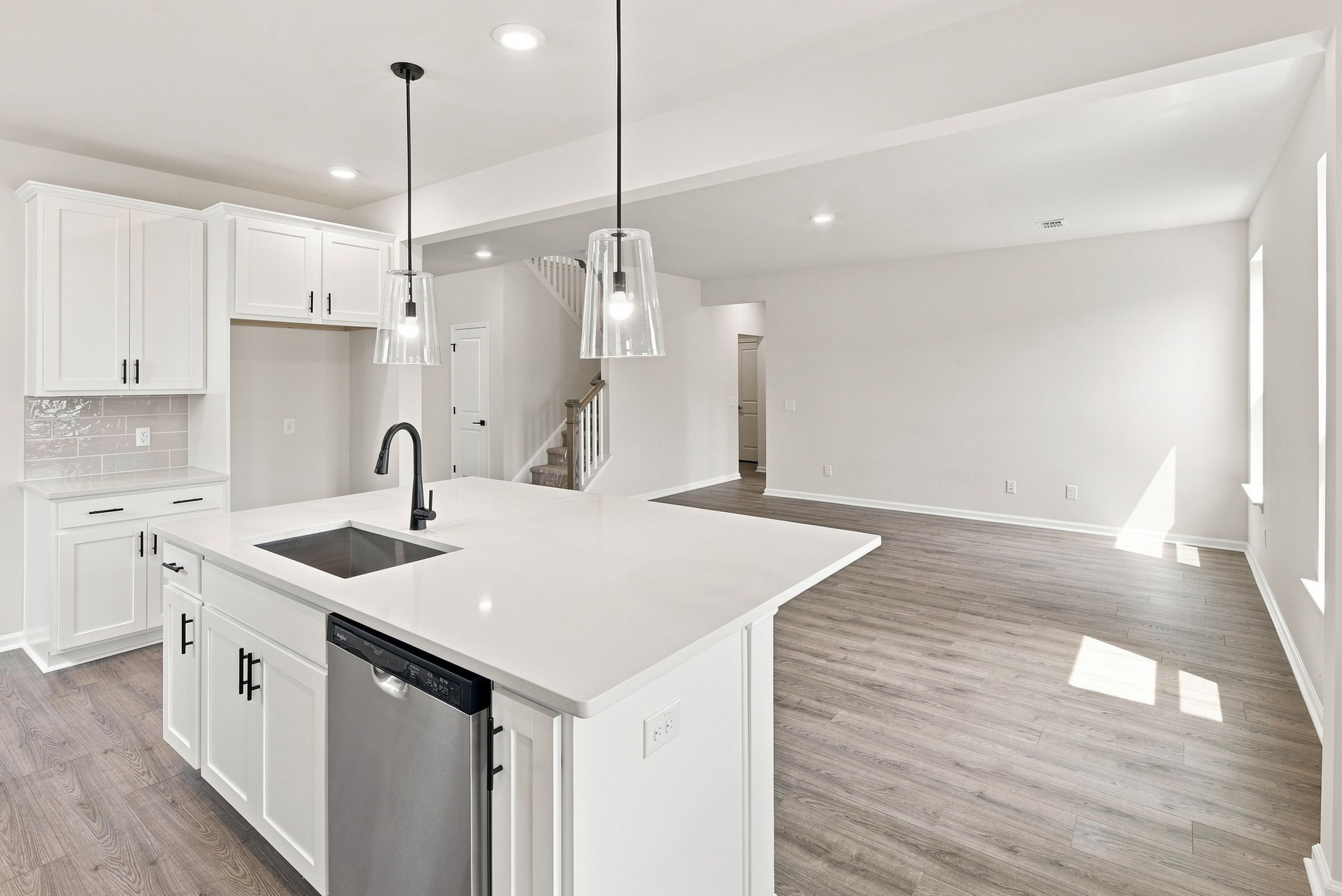 Kitchen Island and Great Room