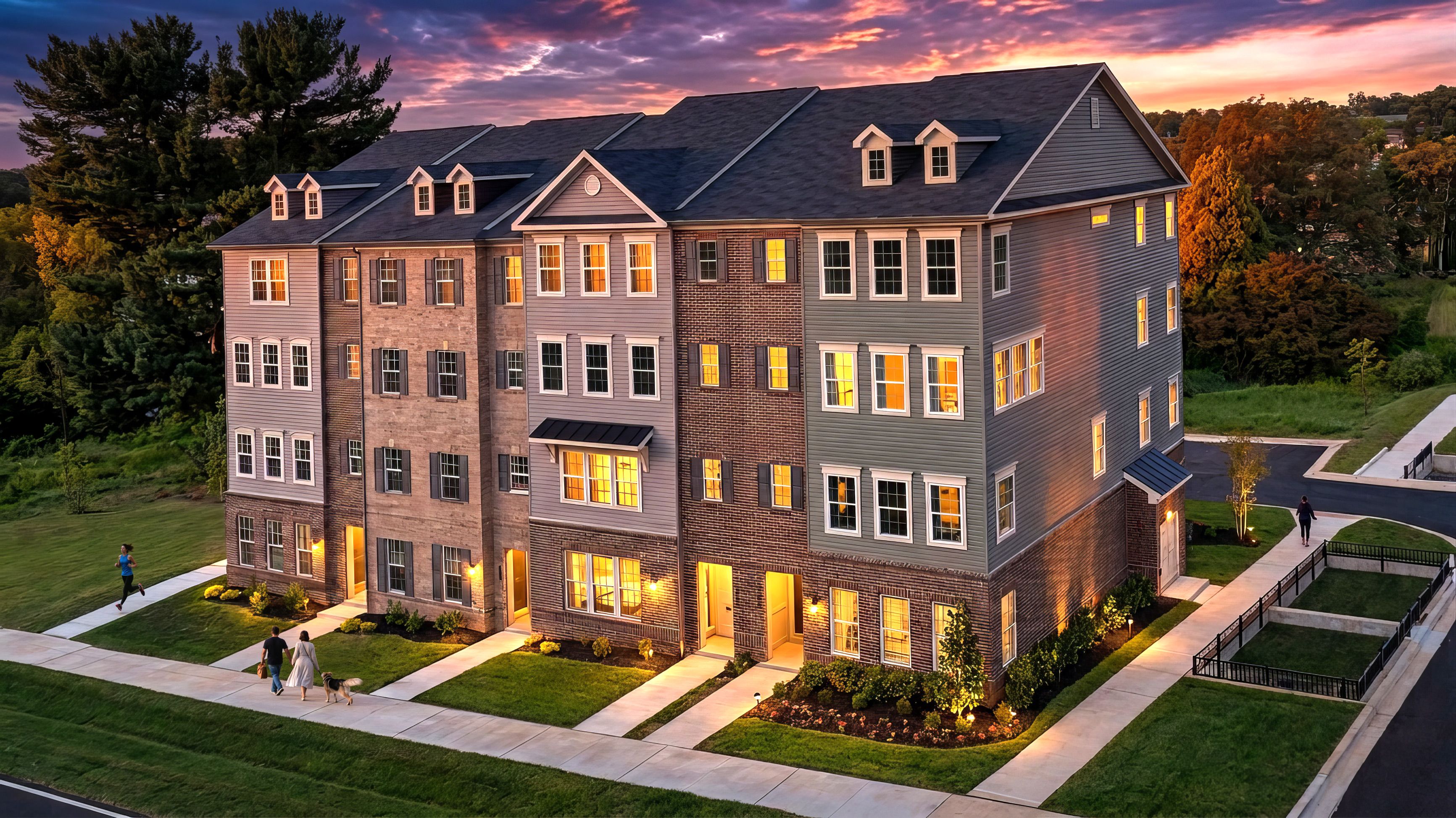 Condo Exterior at Twilight