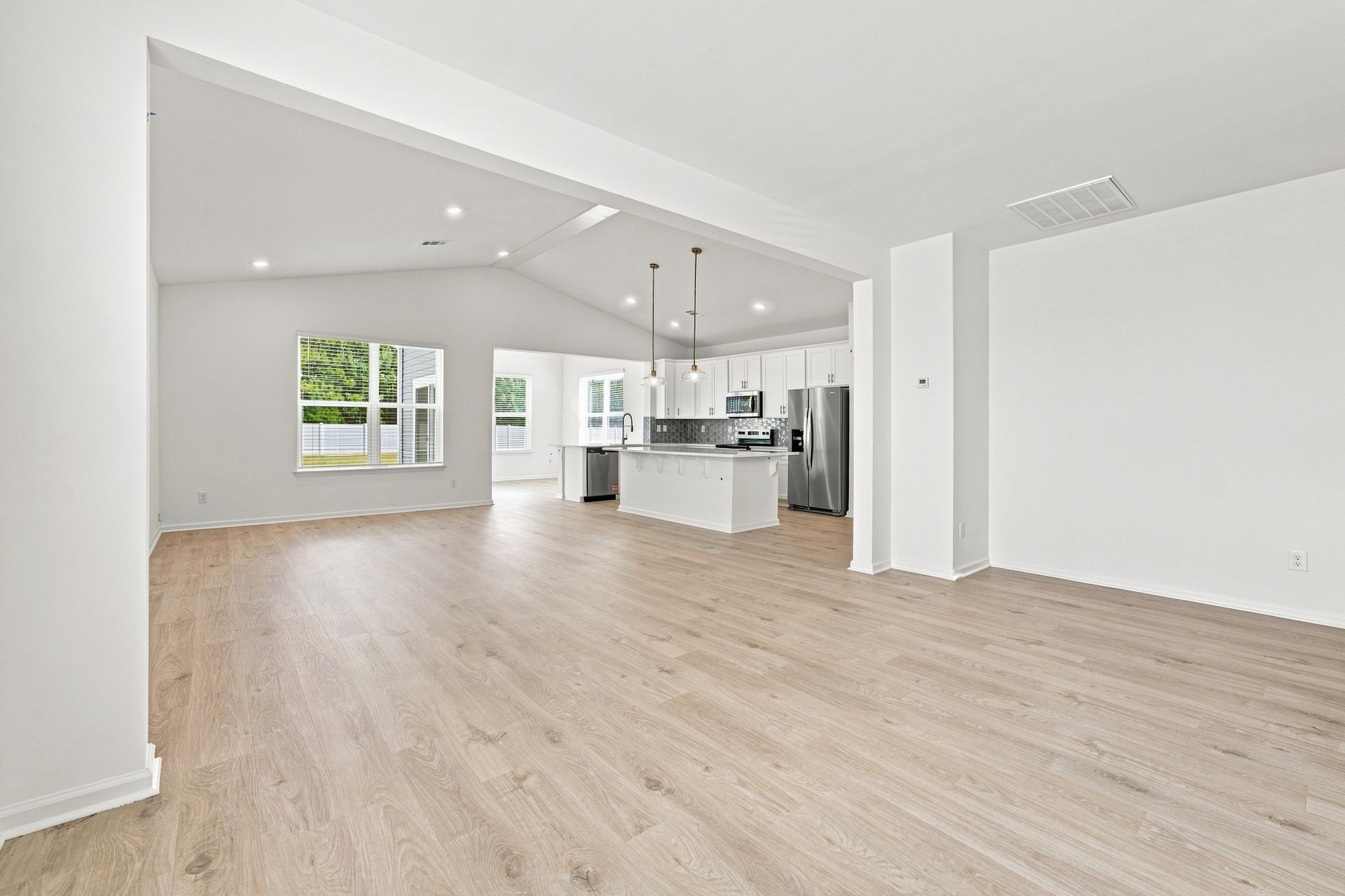 Dining, Great Room, and Kitchen
