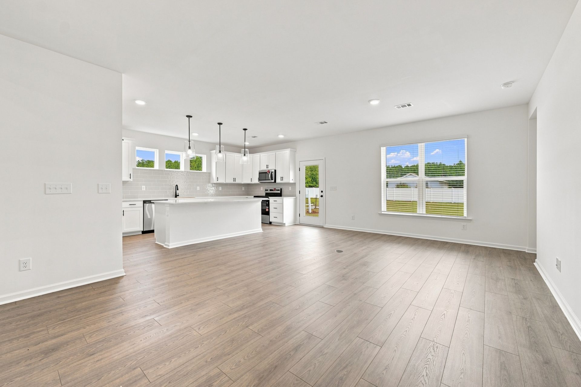 Dining, Great Room, and Kitchen