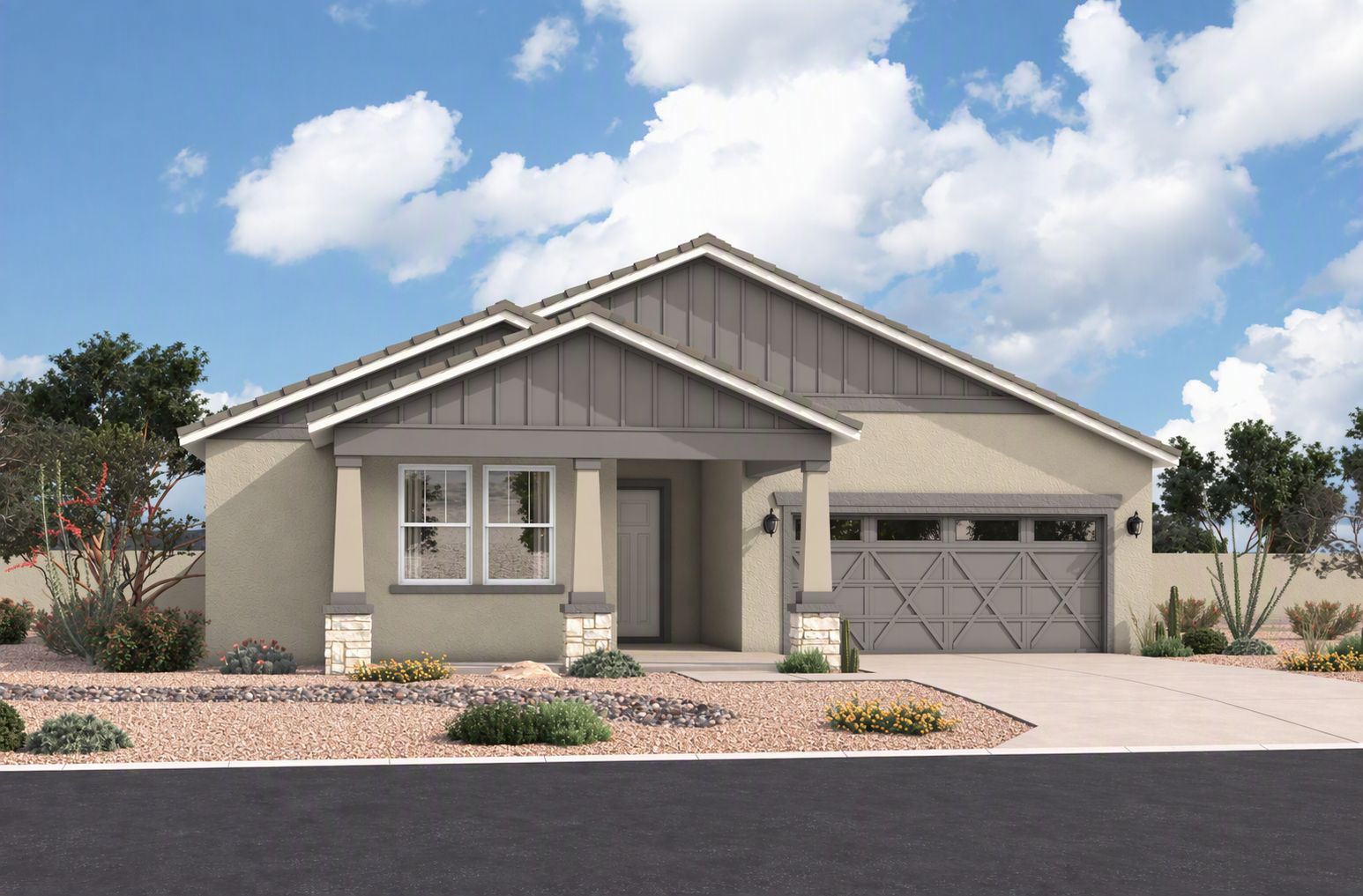 Arts and Crafts L Elevation