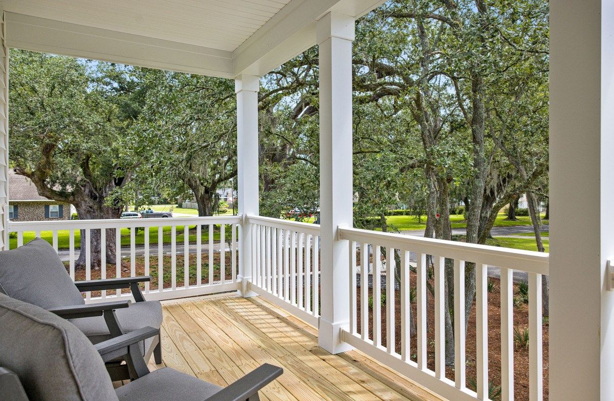 Sago Covered Second-Story Front Porch