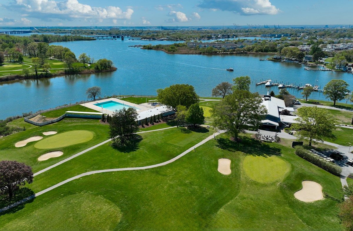 Aerial View of the Pool and Golf Course