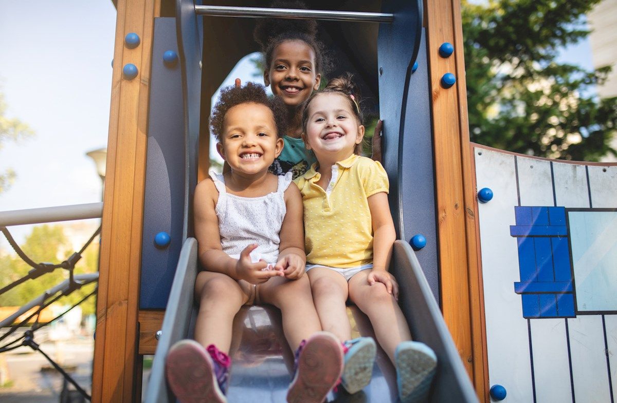 Children on Slide