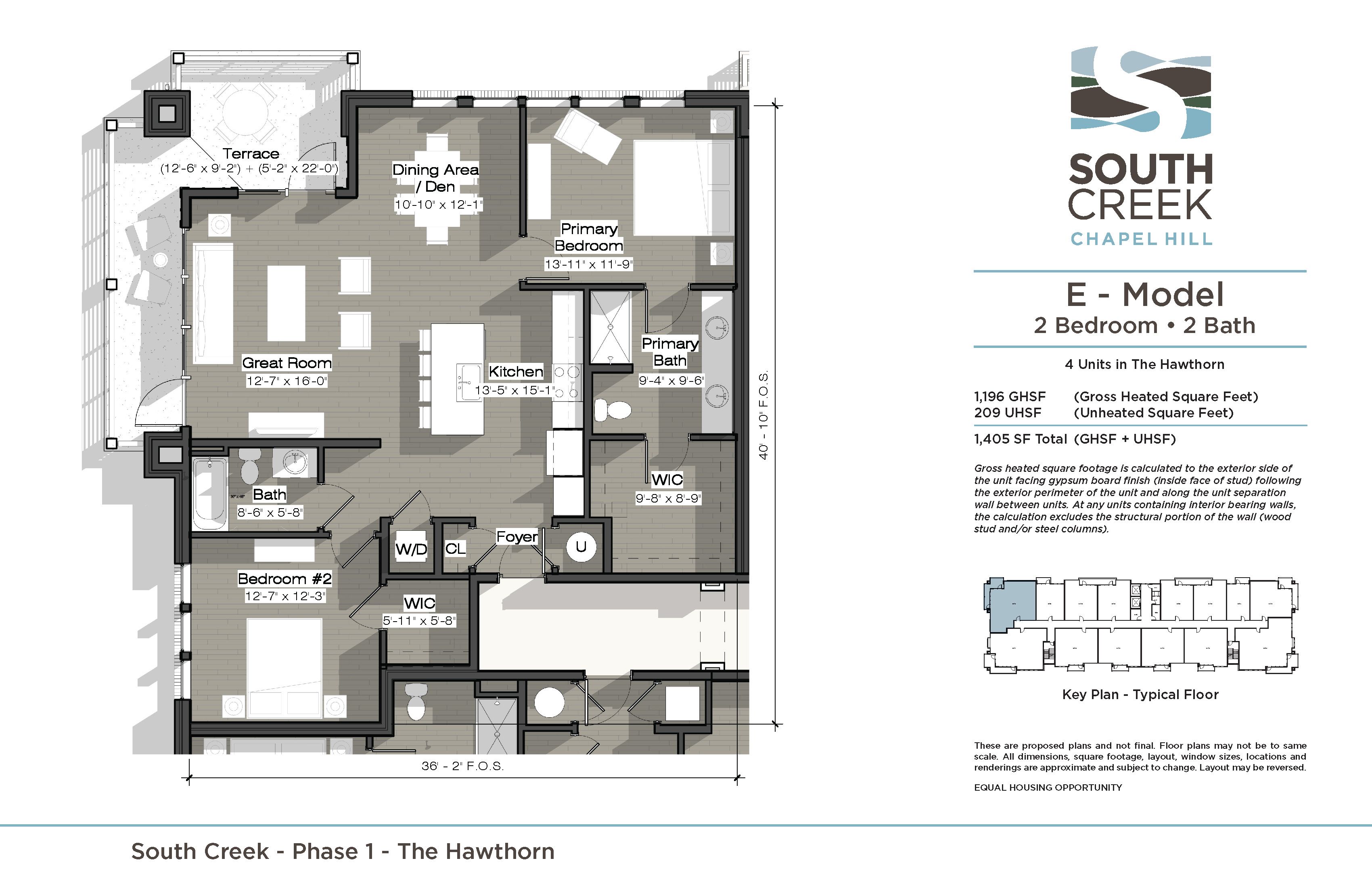 E Model (The Hawthorn) Floor Plan