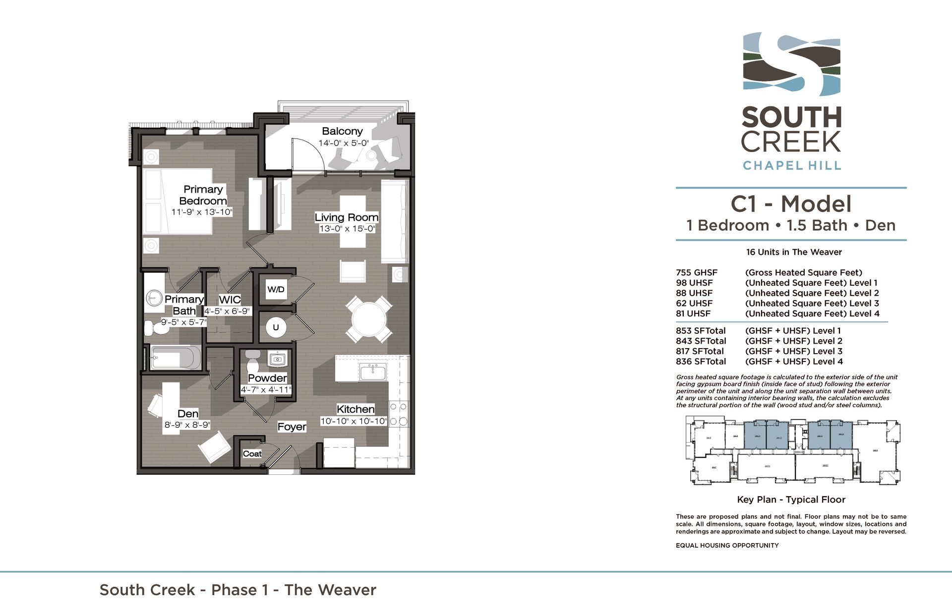 C1 Model (The Weaver) Floor Plan