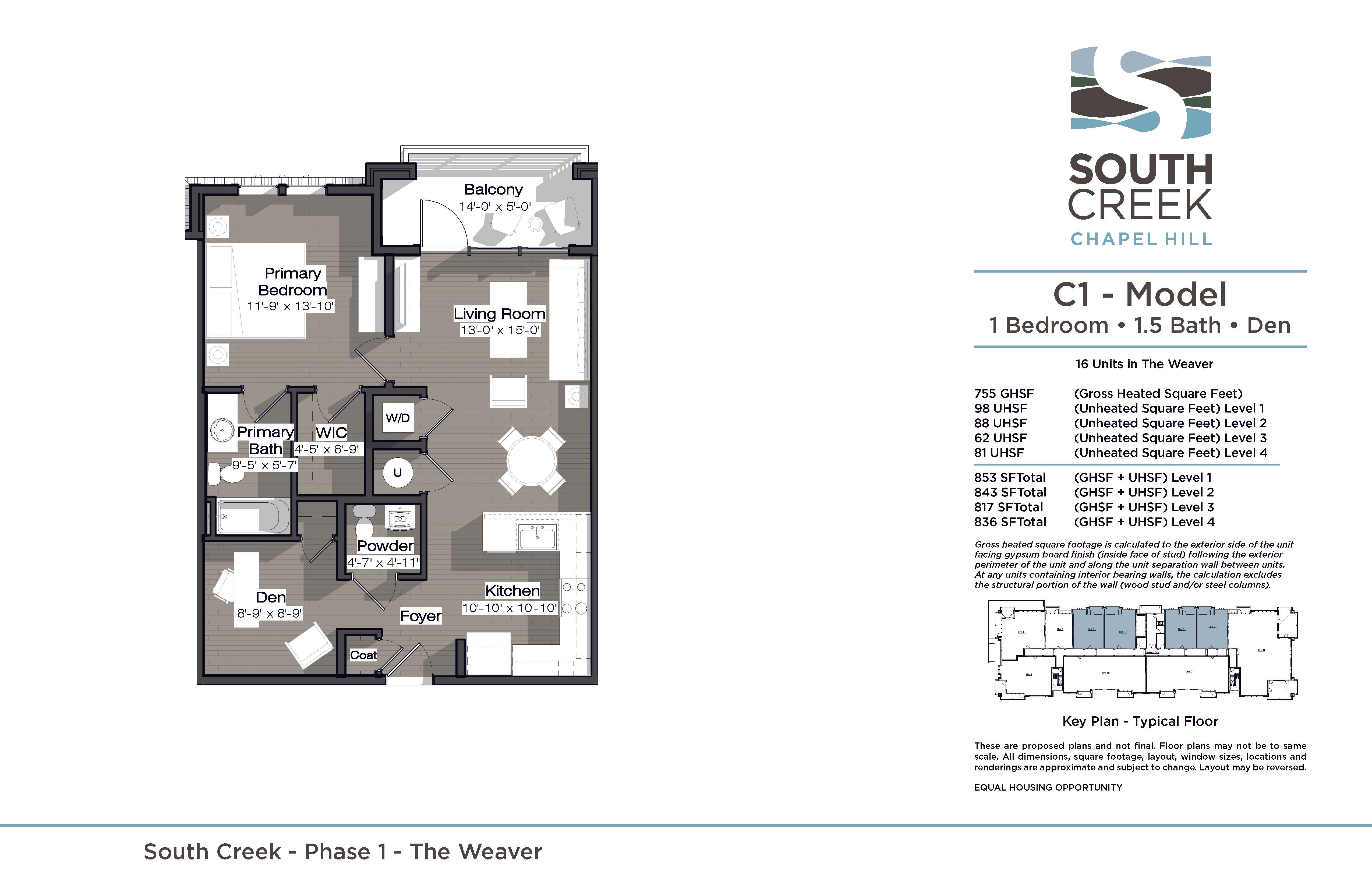 C1 Model (The Weaver) Floor Plan
