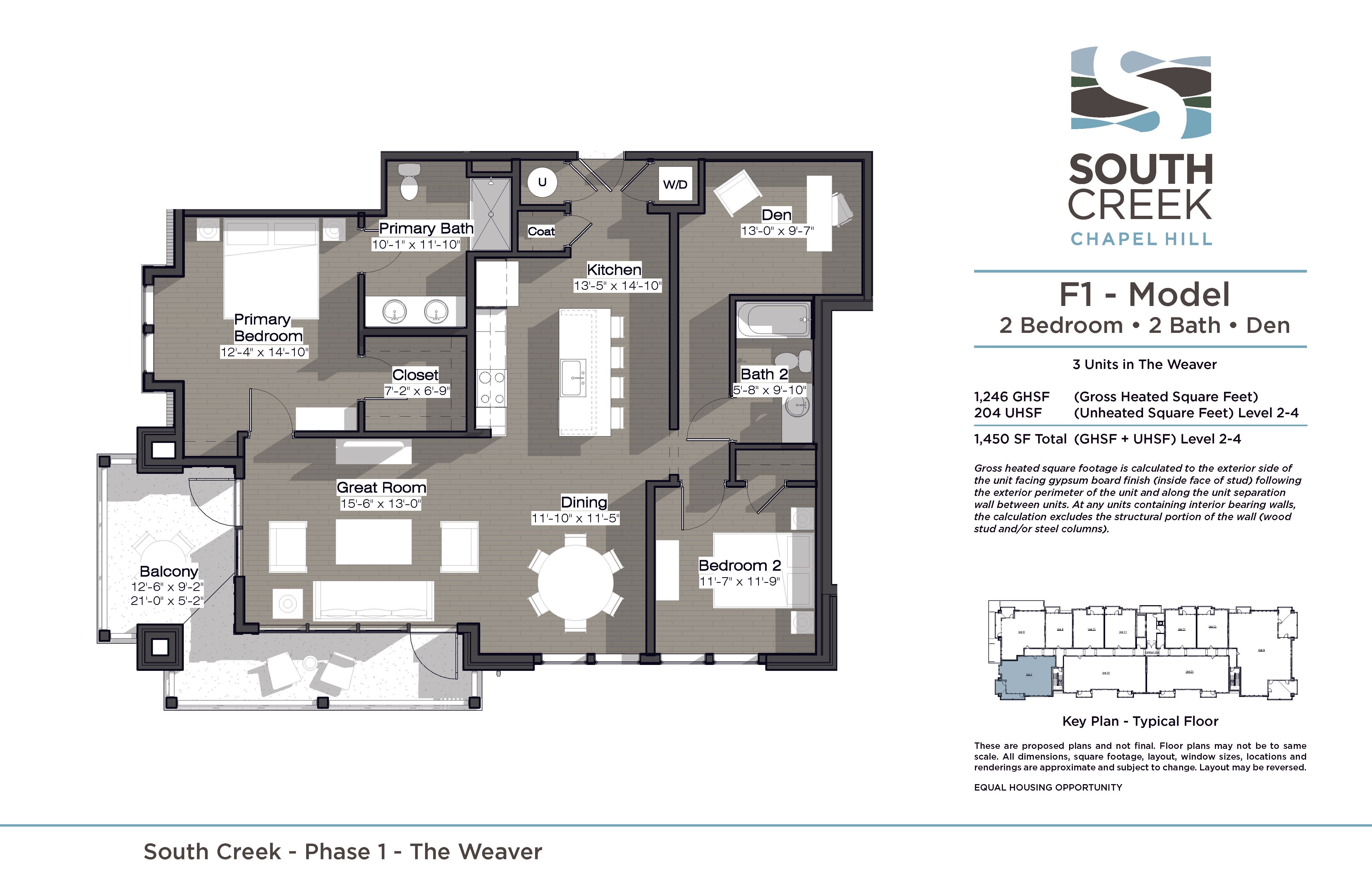 F1 Model (The Weaver) Floor Plan
