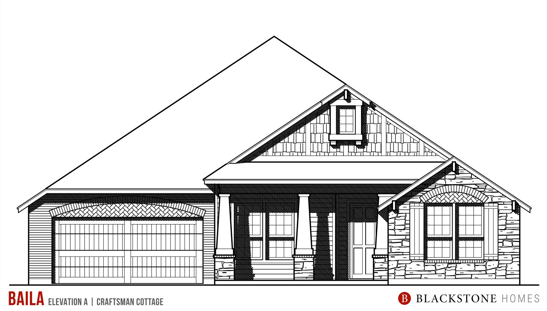 Elevation A (Craftsman Cottage)