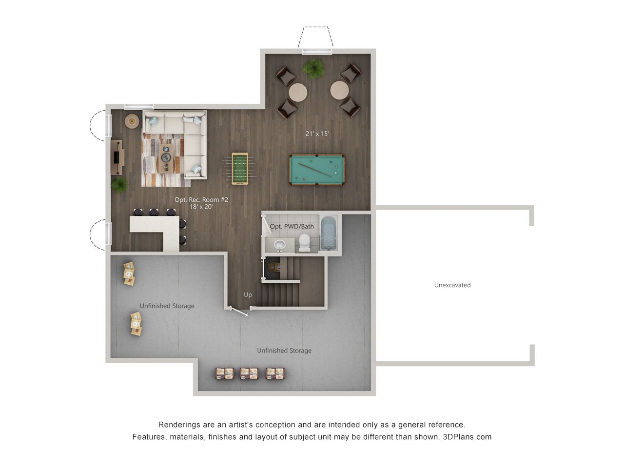 Carter Basement with Opt Rec & Bath
