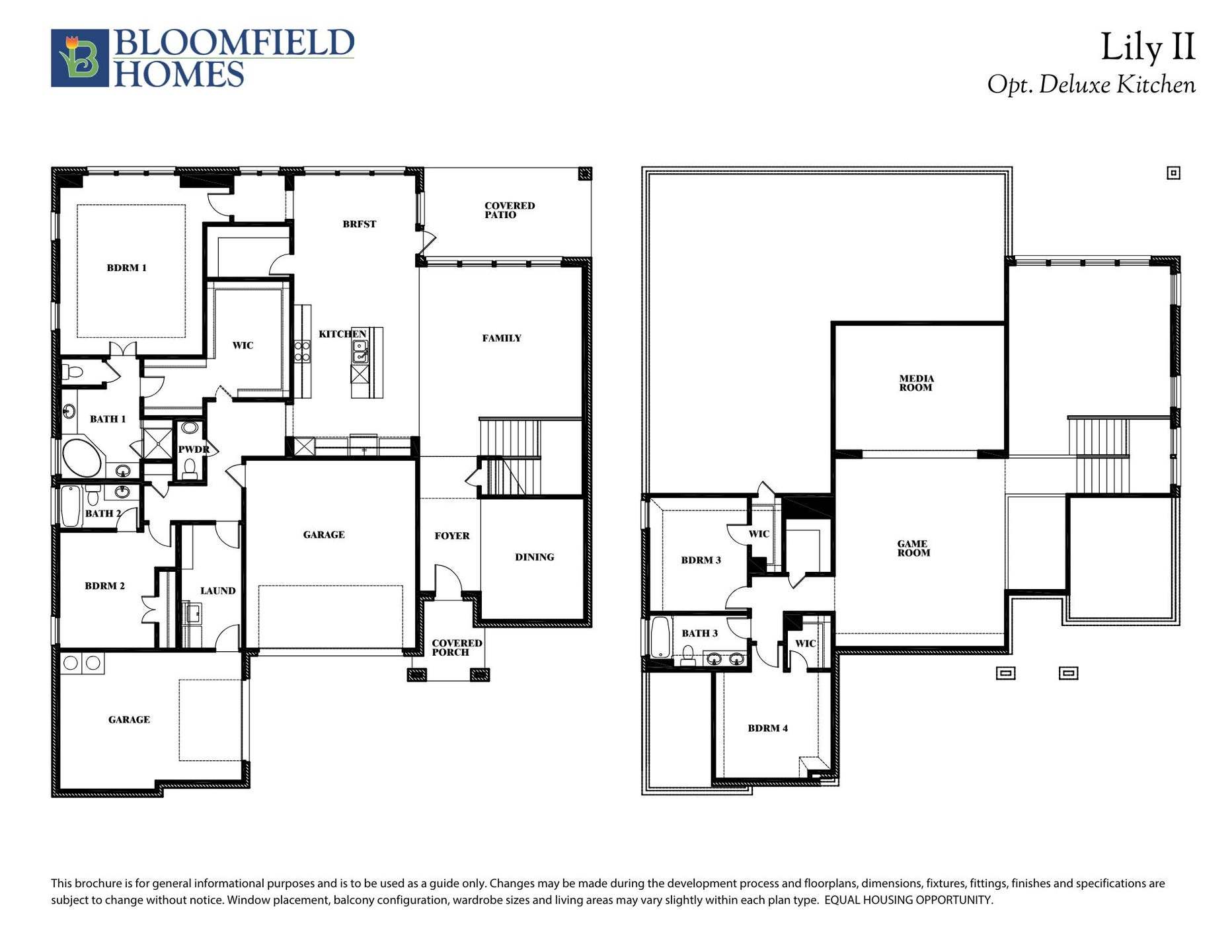 Lily II Floor Plan with Optional Deluxe Kitchen