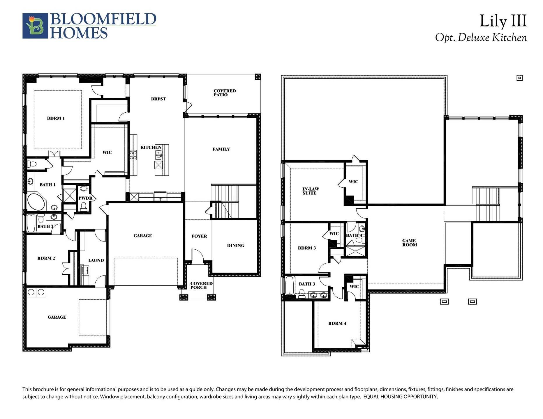Lily III Floor Plan with Optional Deluxe Kitchen