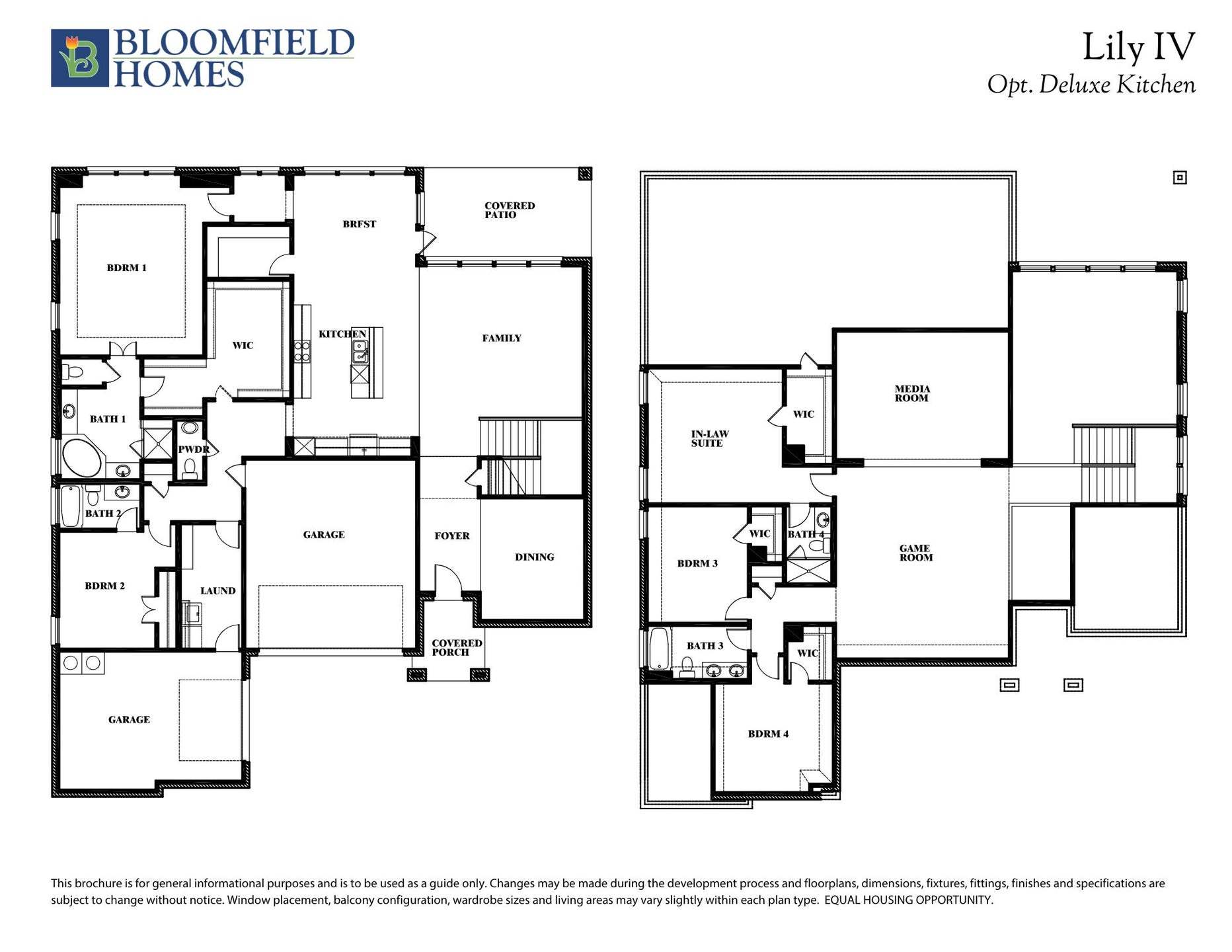 Lily IV Floor Plan with Optional Deluxe Kitchen