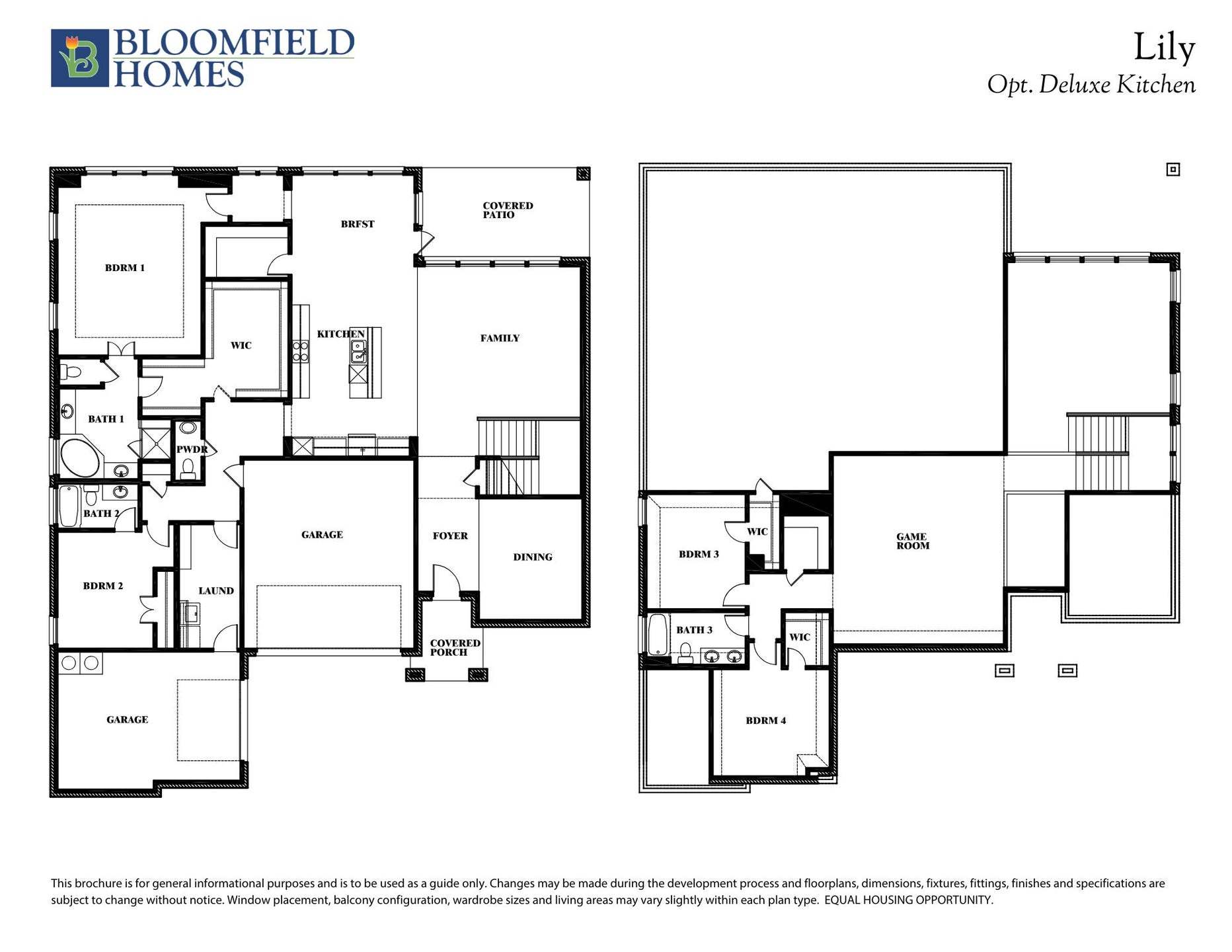 Lily I Floor Plan with Optional Deluxe Kitchen