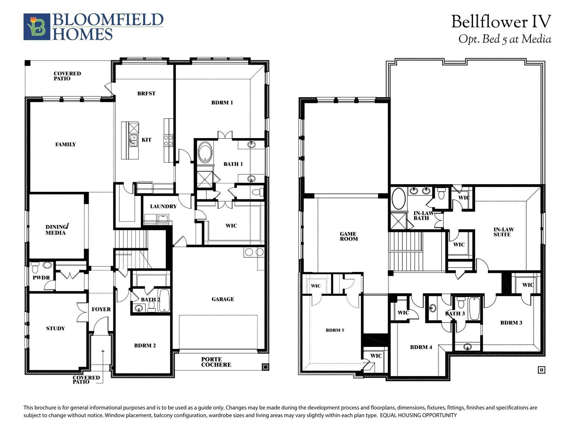 Bellflower IV Opt Bed 5 at Media Floor Plan