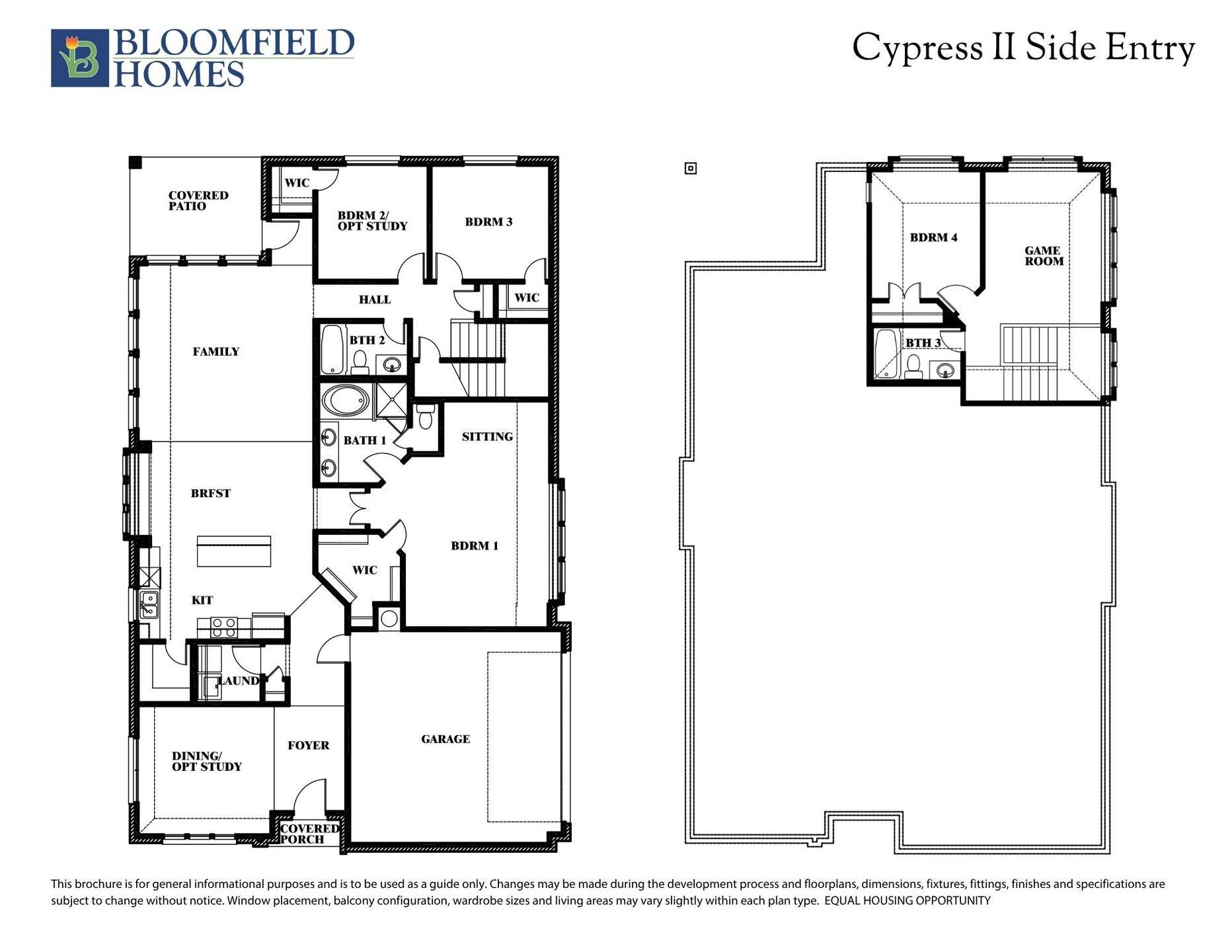 Cypress II Side Entry Floor Plan