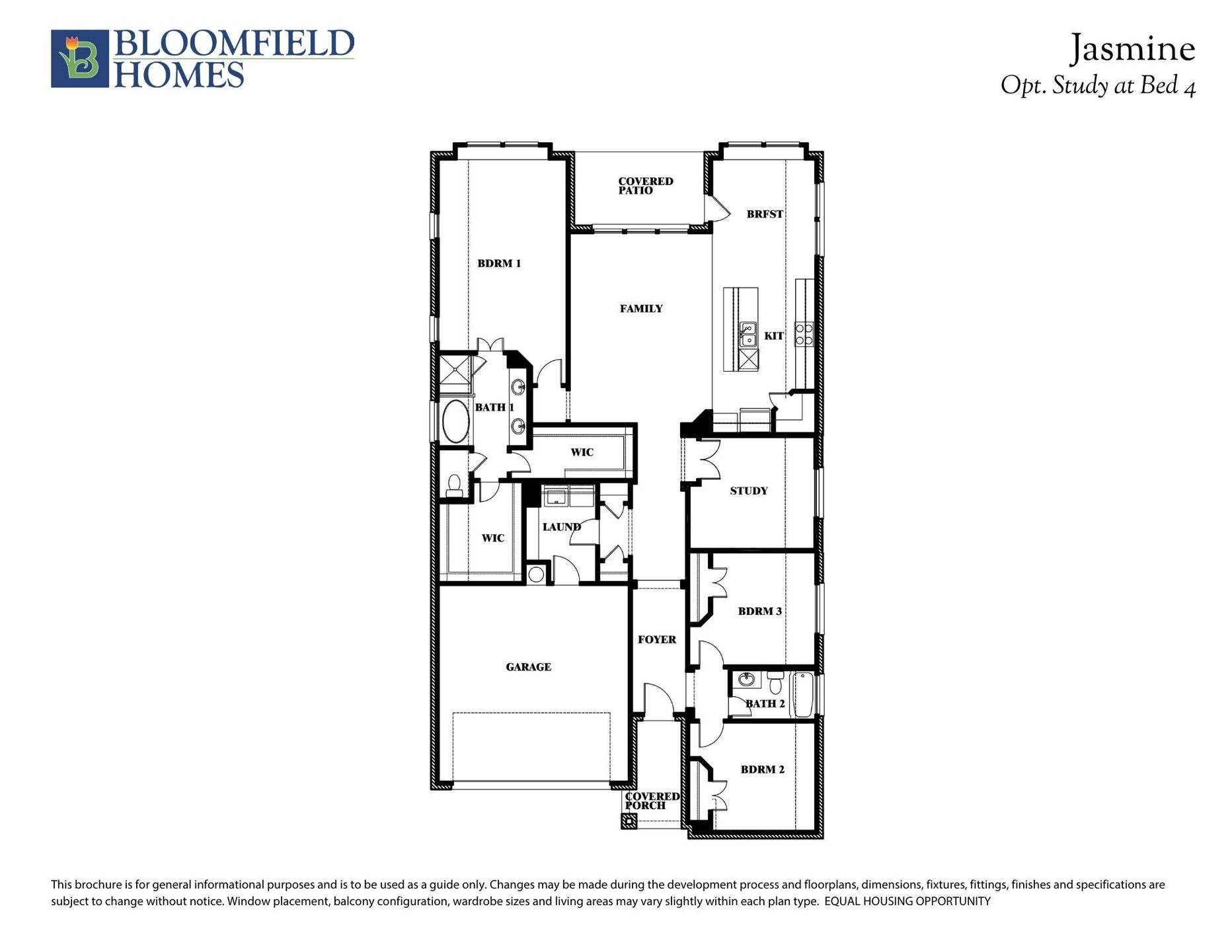 Jasmine Floor Plan with Optional Study