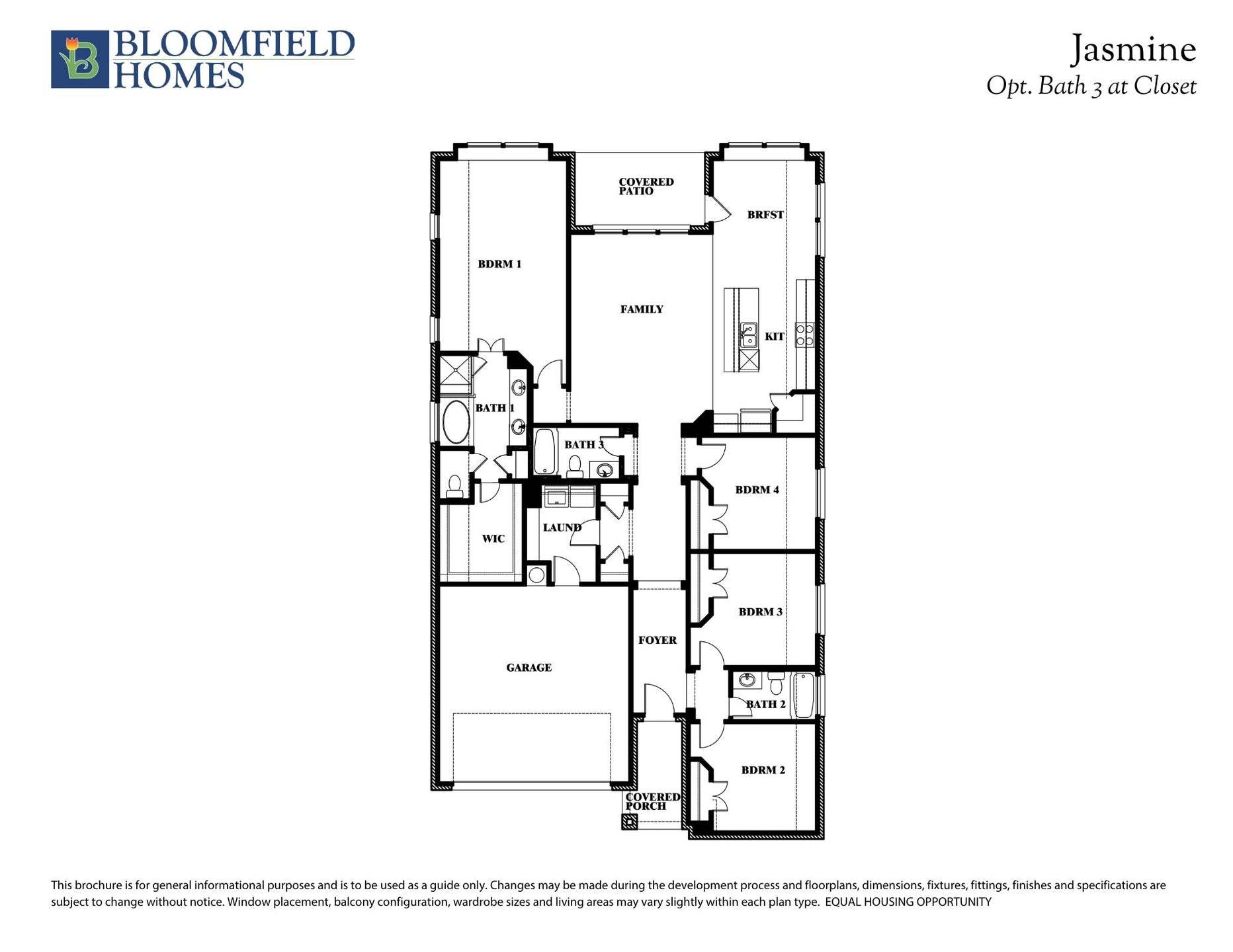 Jasmine Floor Plan with Optional Bath 3