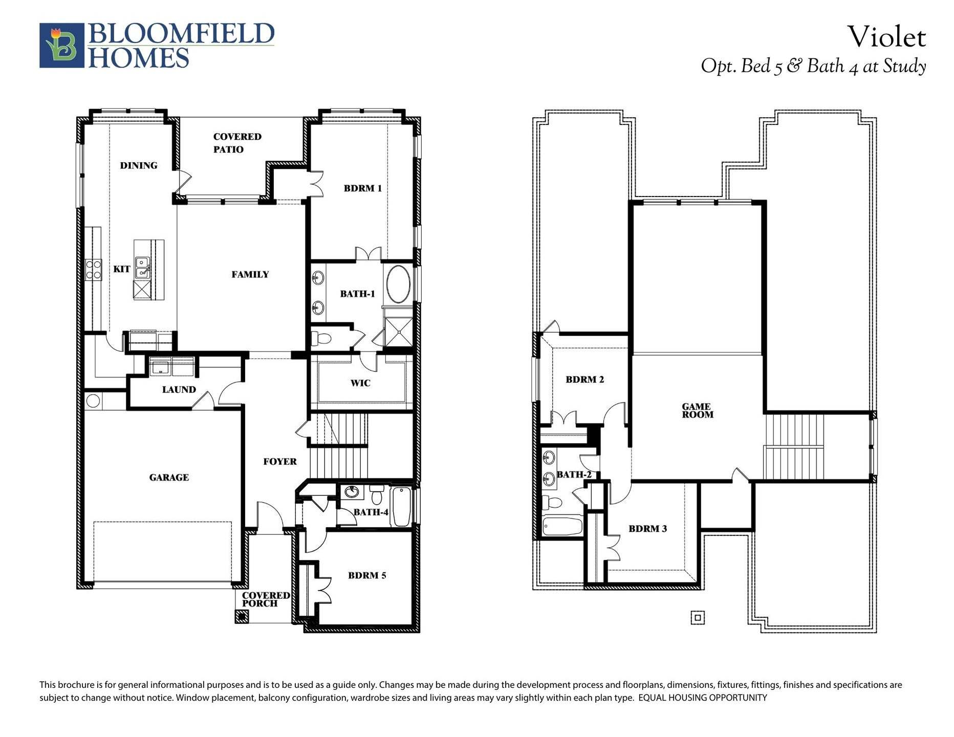 Violet Floor Plan with Optional Bedroom at Study