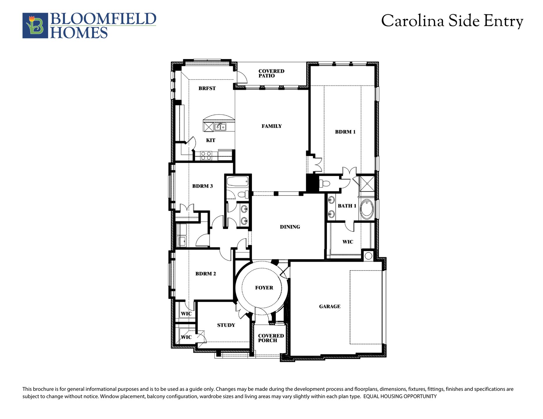 Carolina Side Entry Floor Plan