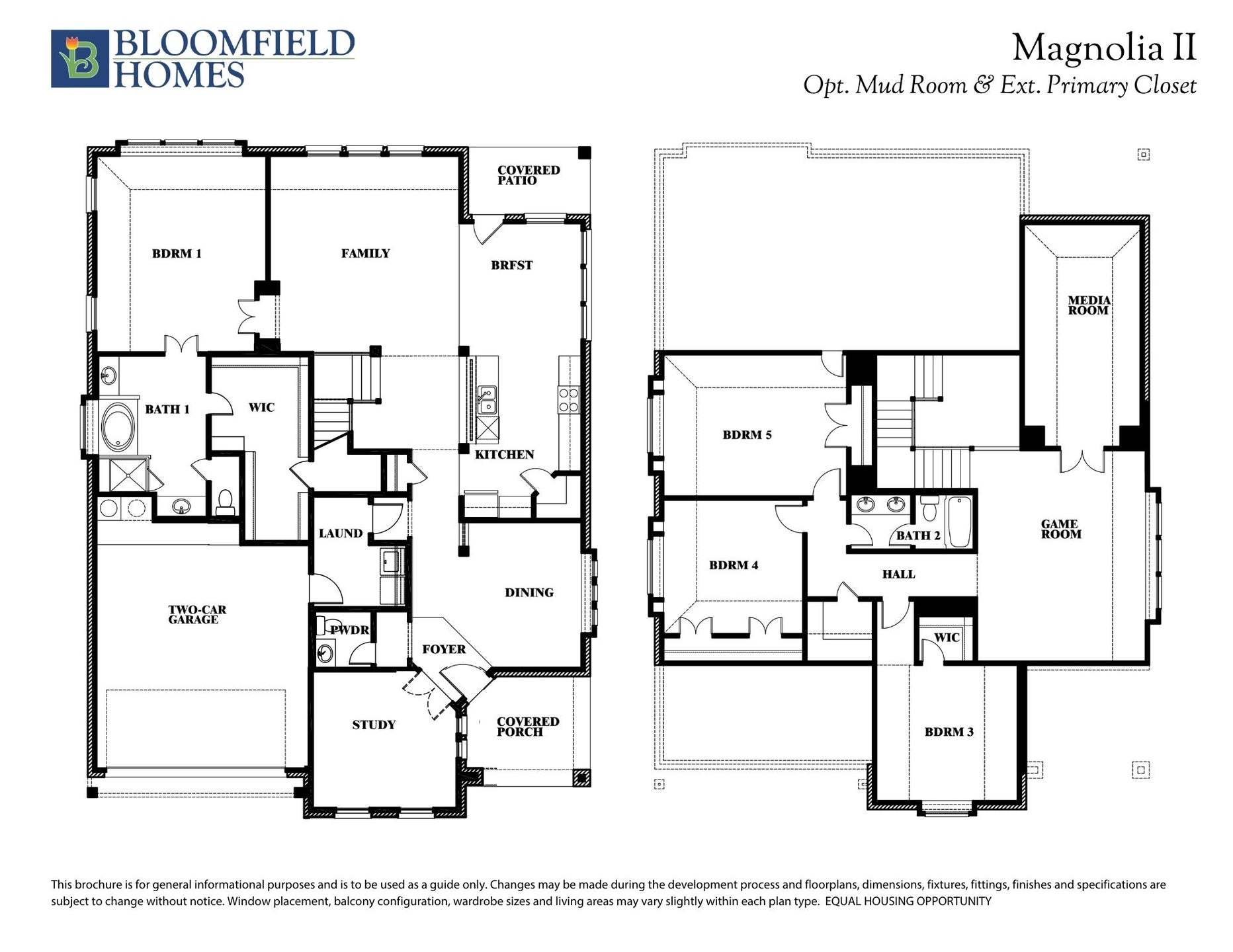 Magnolia II Floor Plan with Optional Mud Room