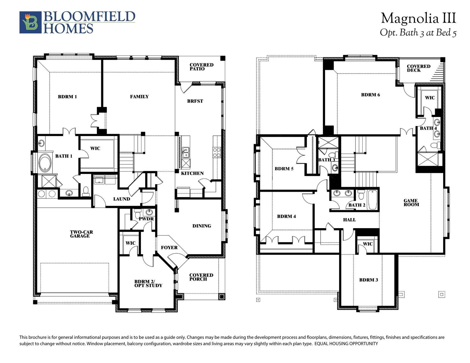 Magnolia III Floor Plan with Optional Bath 3