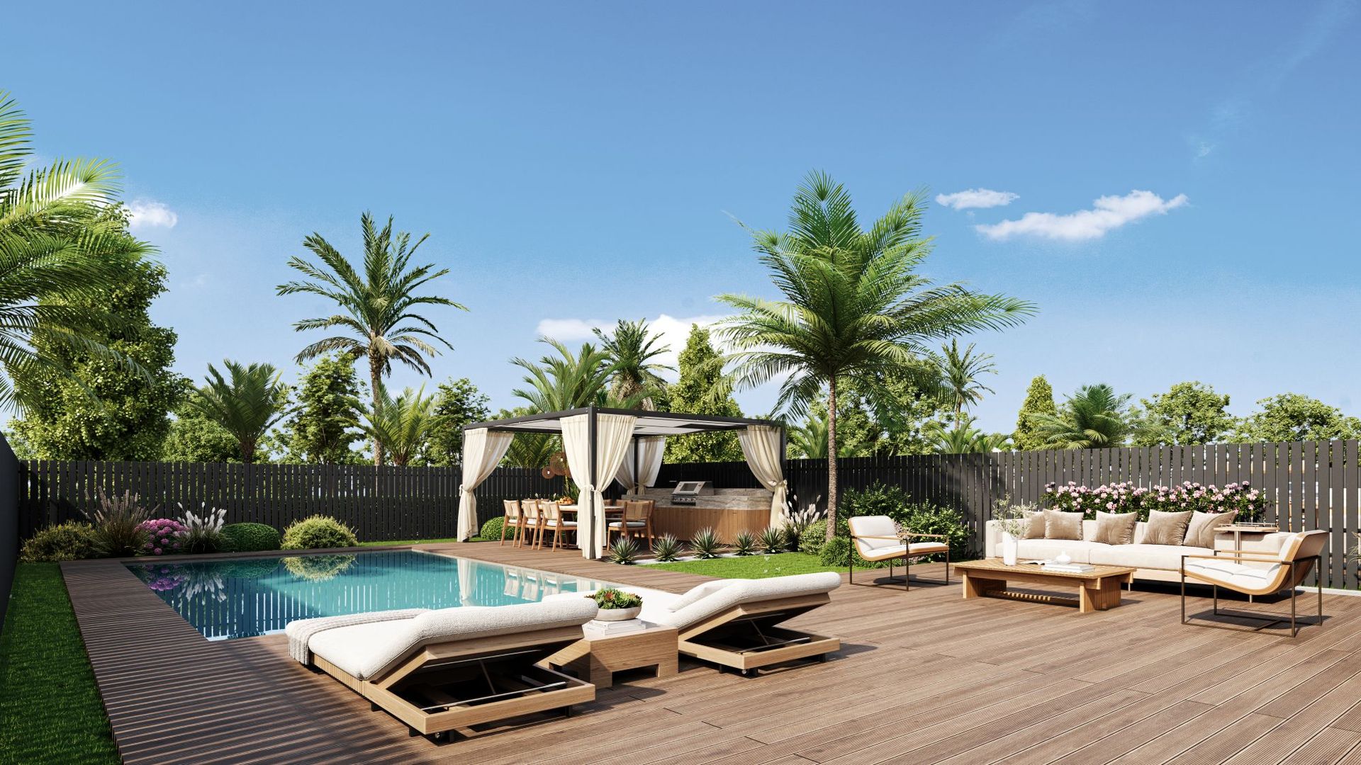 Pool not included
