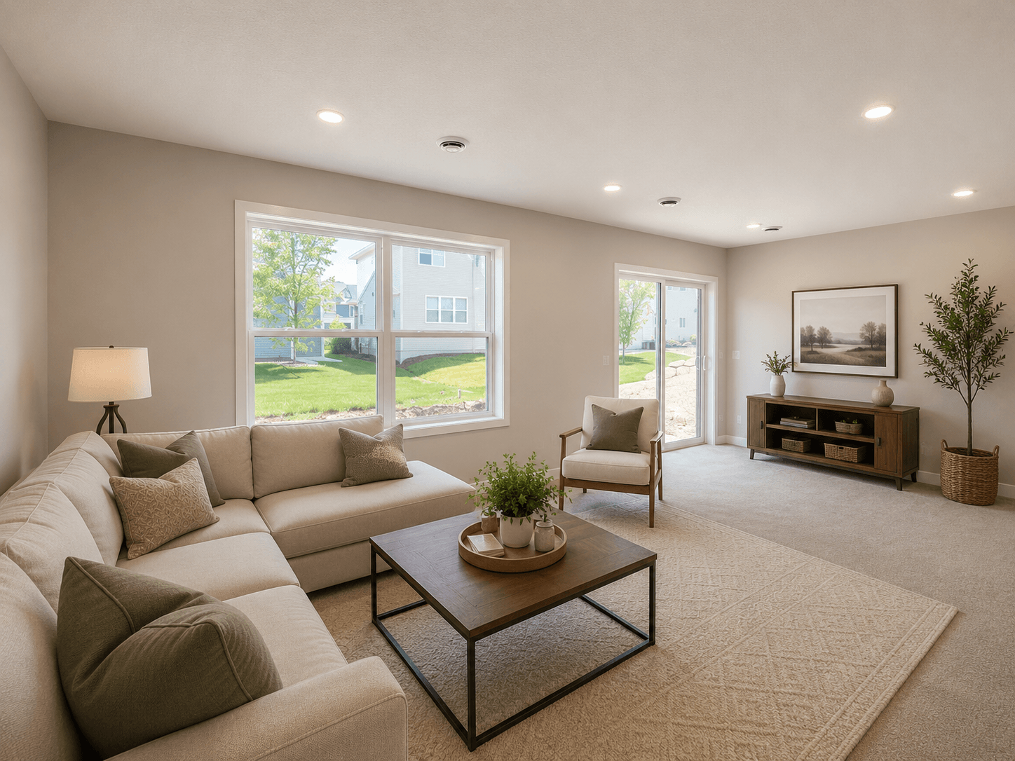 Staging is AI generated.