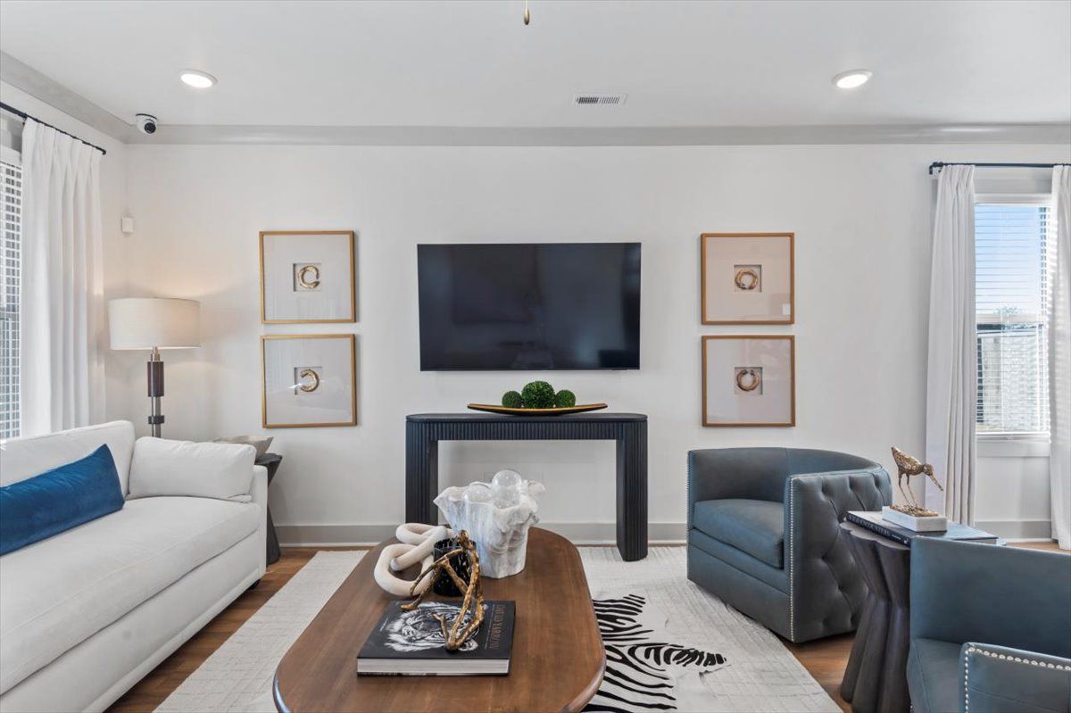 Model Living Room with lots of natural light