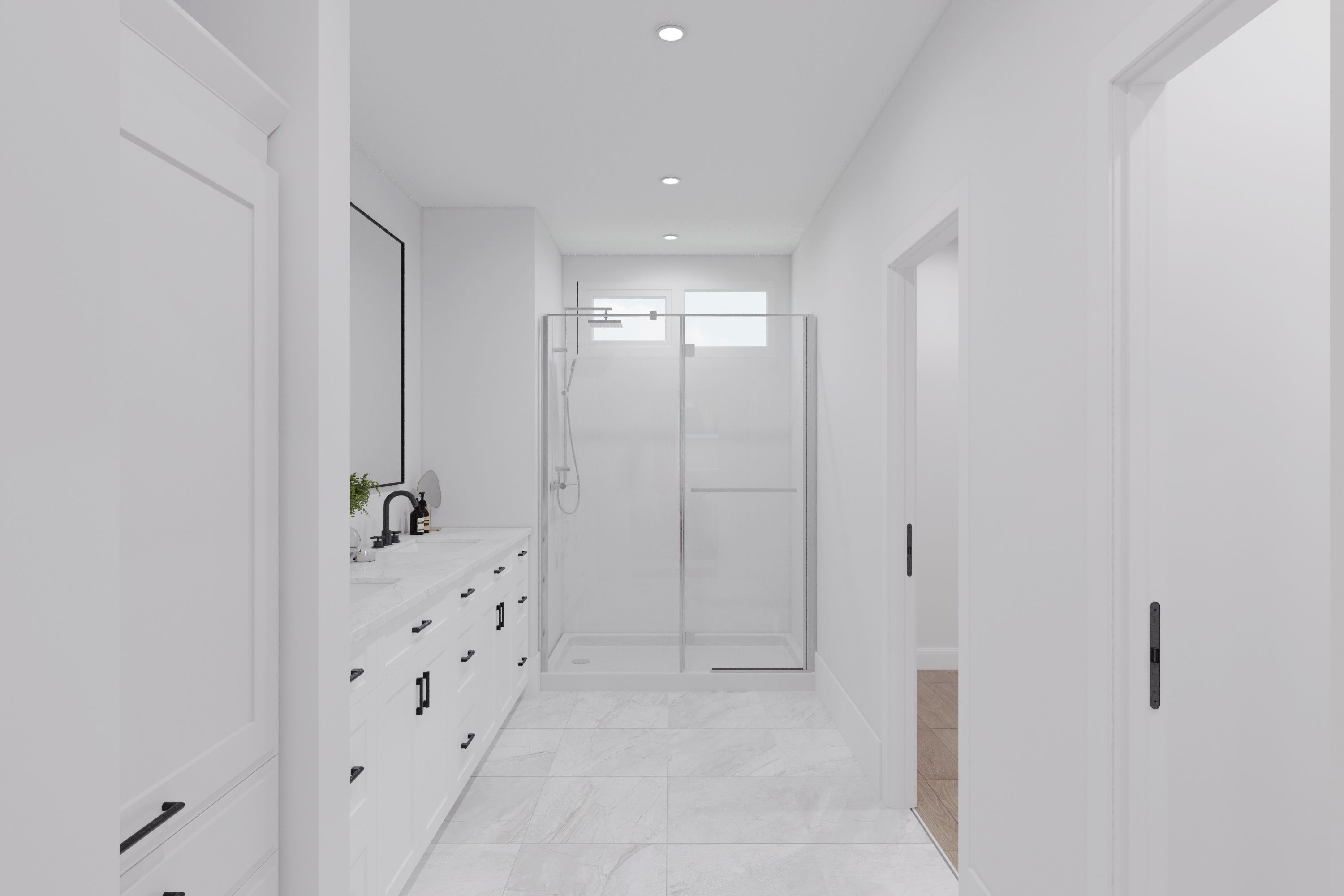 Master retreat bath with modern finishes and comfort!