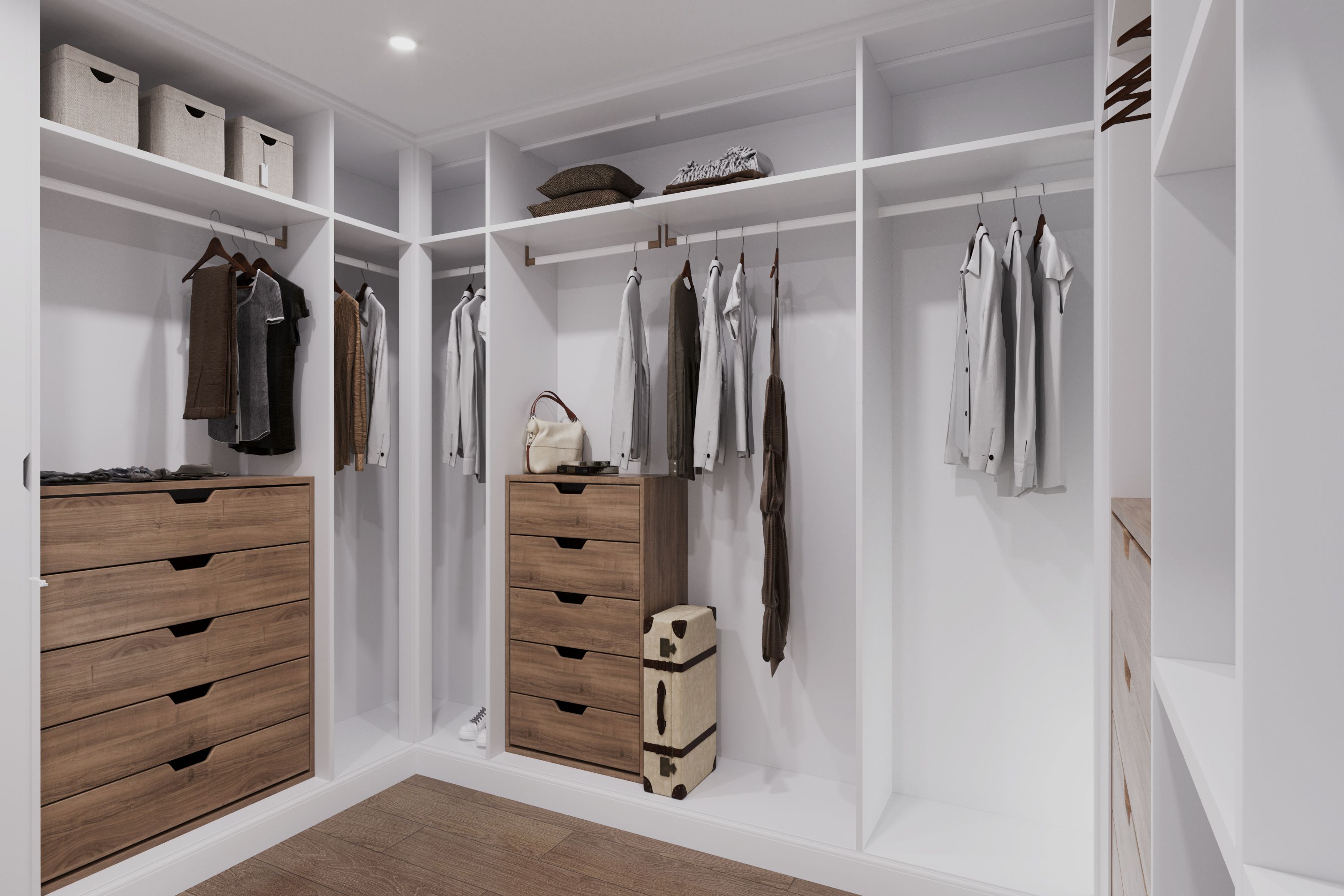 Organize in style with a roomy walk-in closet.