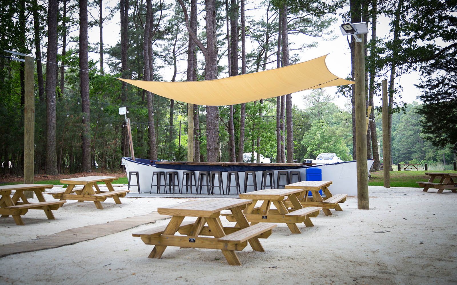 An outside bar at Swan Point iin Swan Point MD.