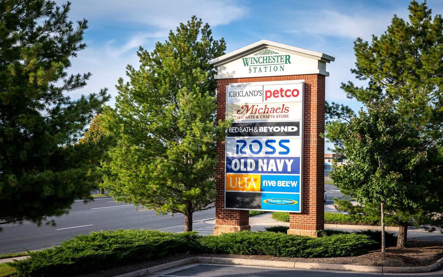 The Winchester Station shopping center near Snowden Bridge in Stephenson, VA