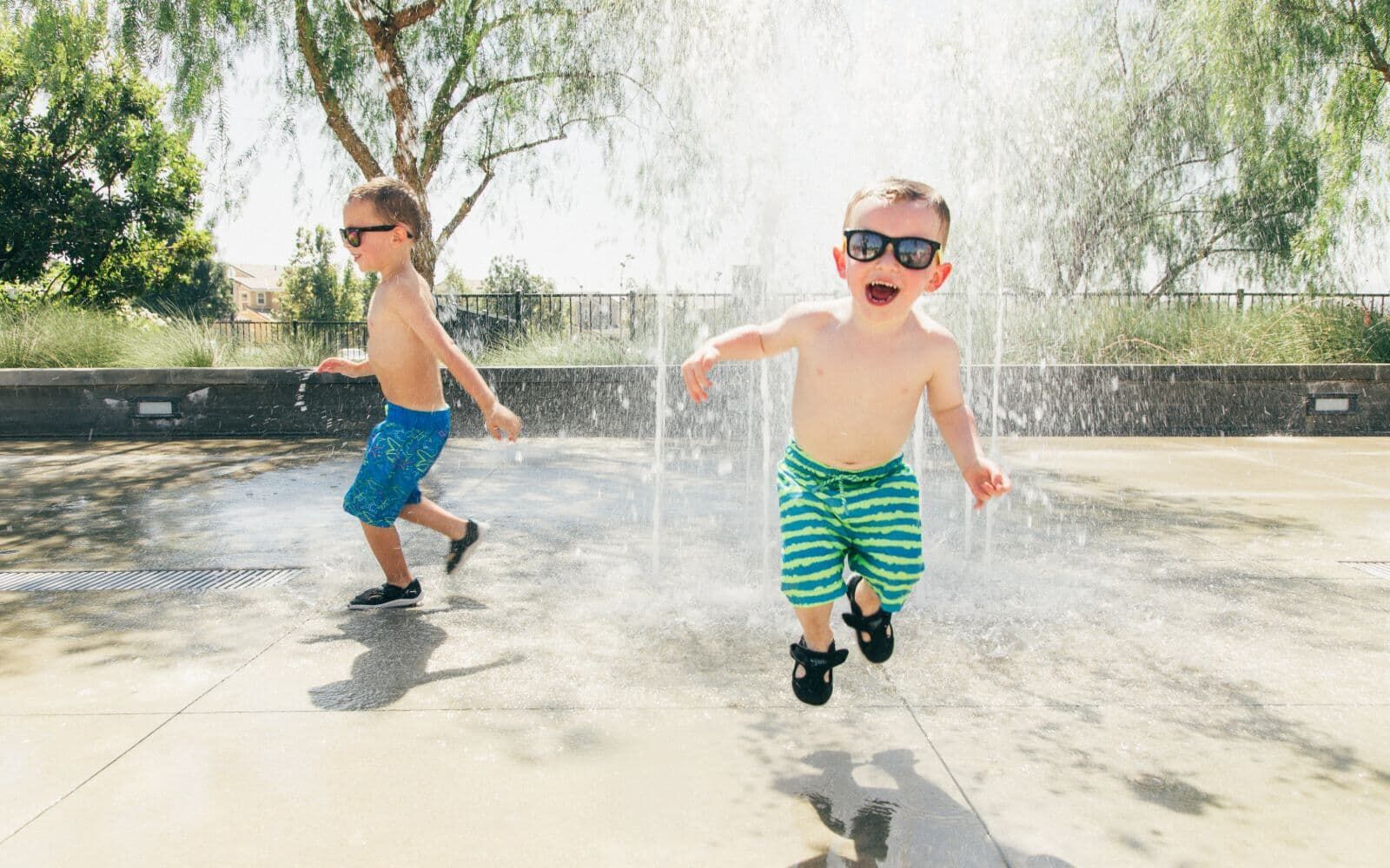 Kids splash zone within Picnic Park at New Haven.