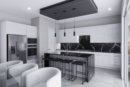 Kitchen and Living Room