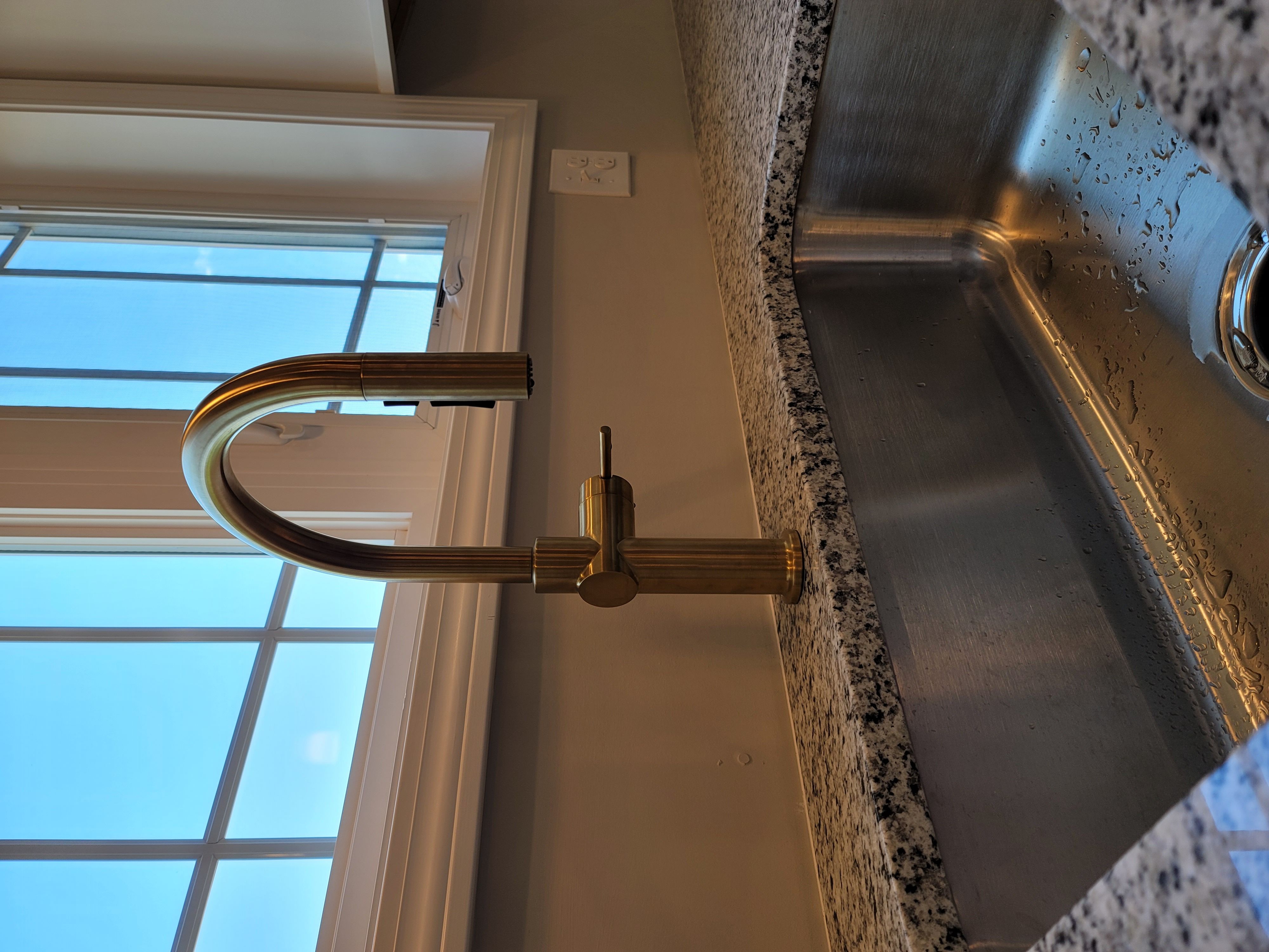 Undermount sink with Moen faucet